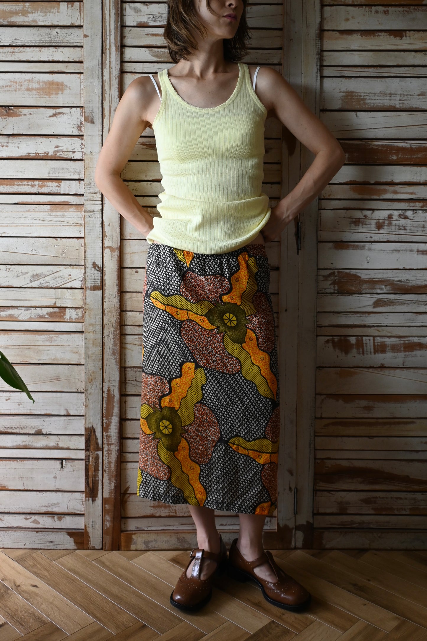 African midi skirt