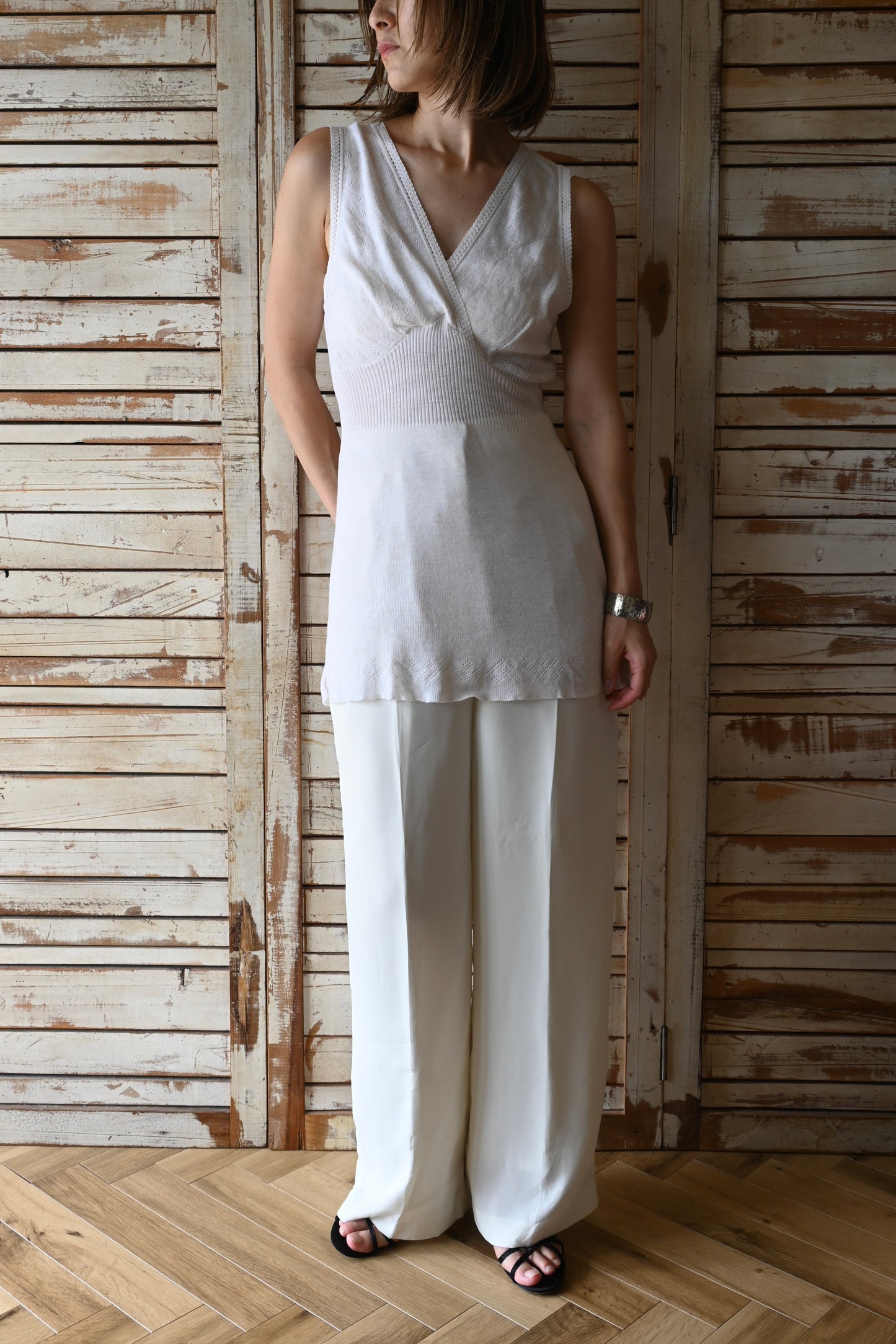 EURO Underwear knit top/IVORY