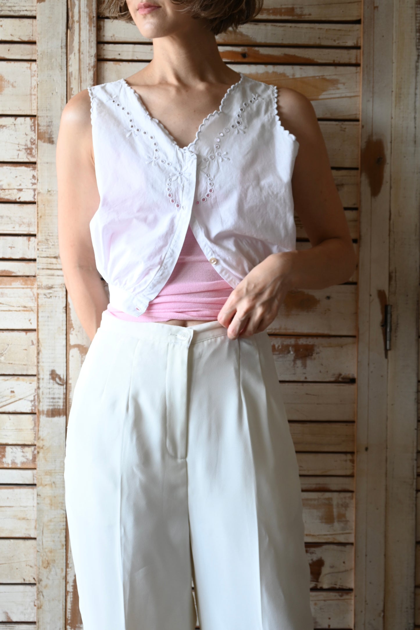 Corset cover/WHITE