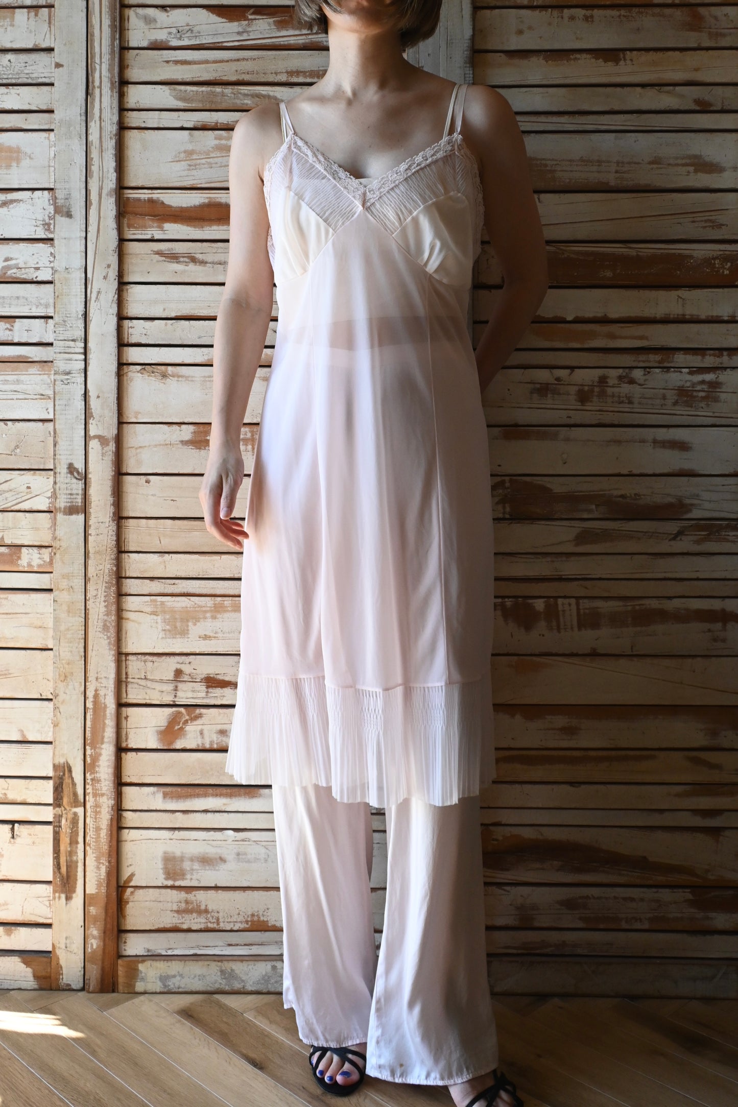 Sheer slip dress/PINK