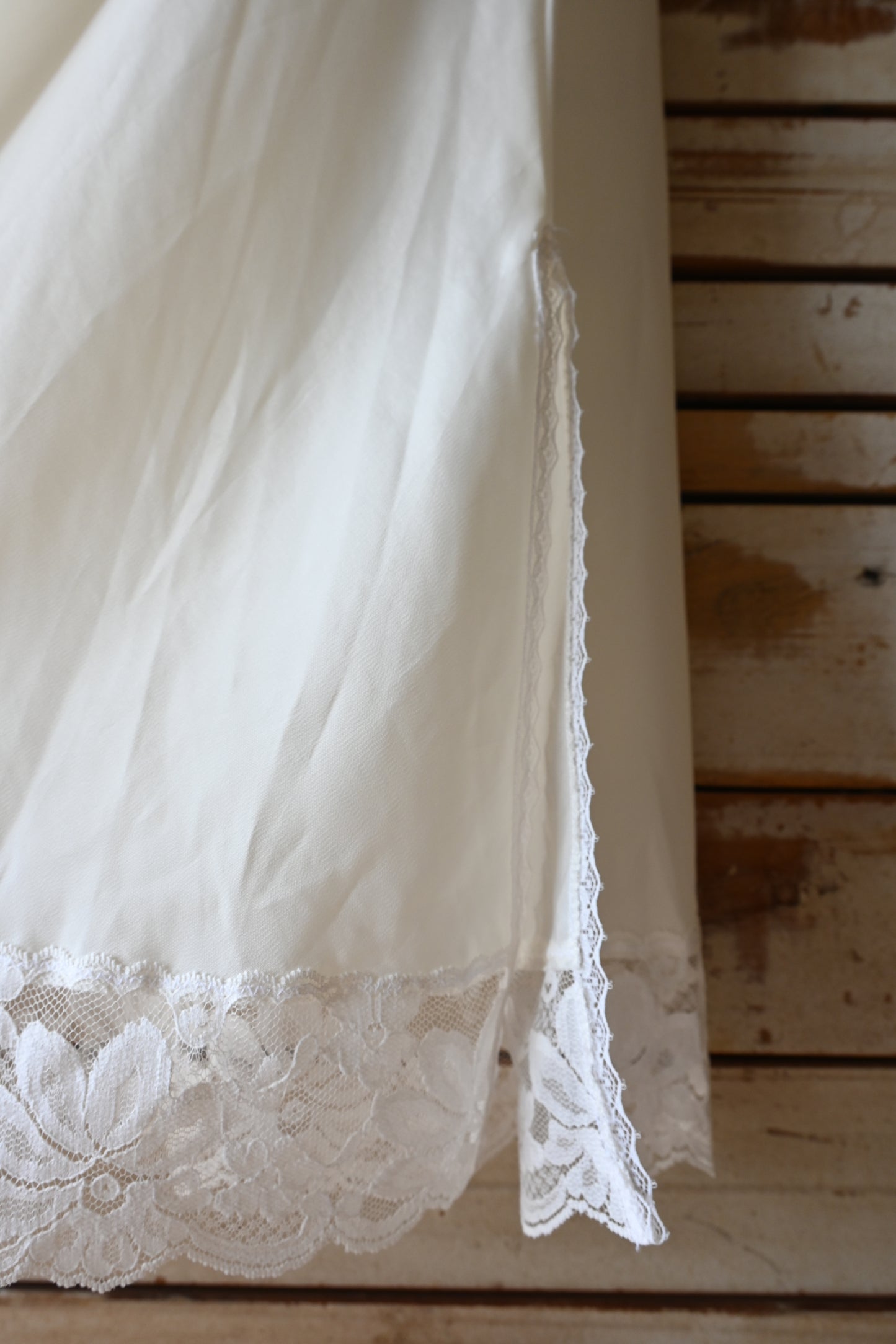 Christian Dior slip skirt/WHITE