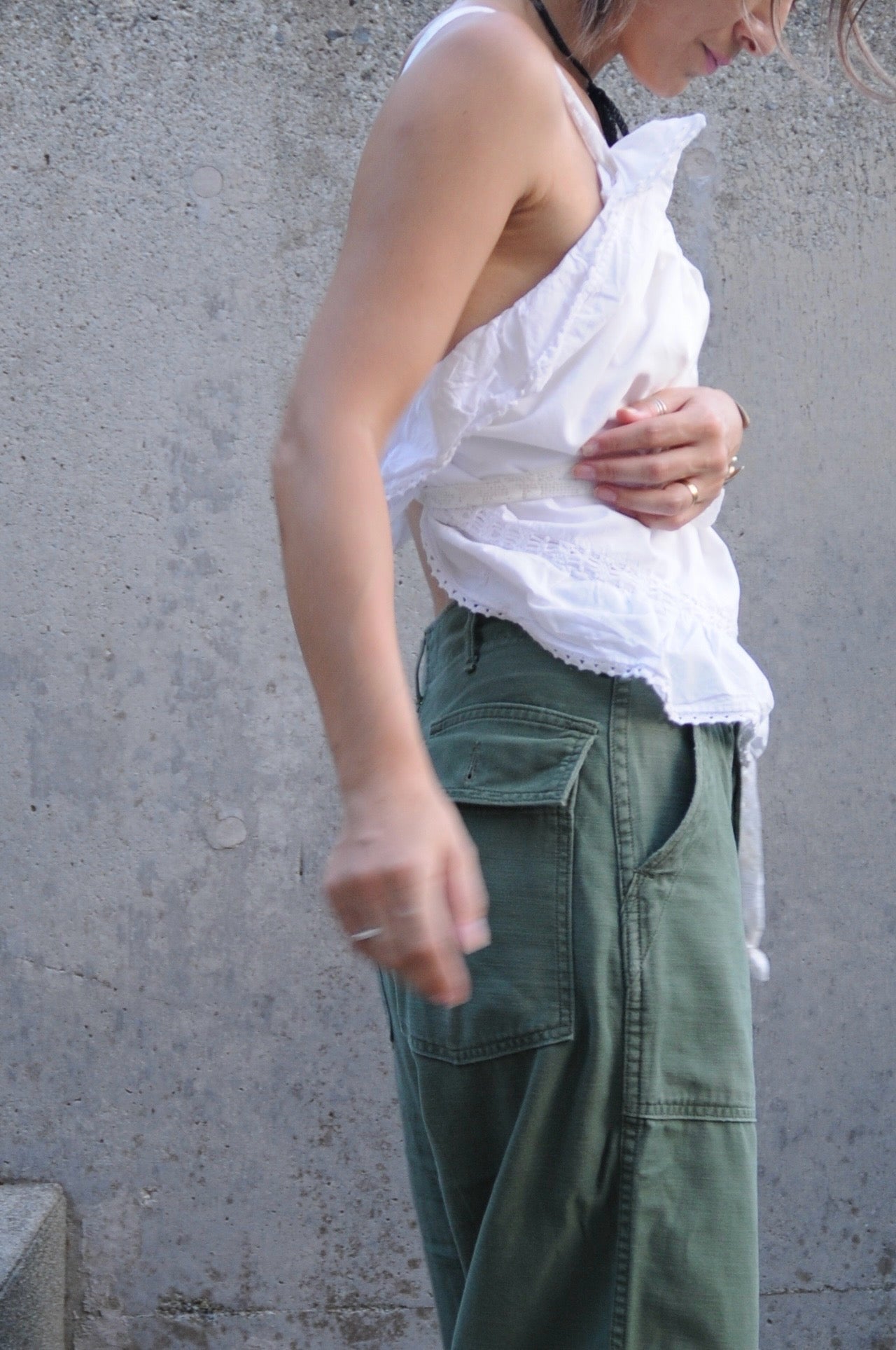 Cotton frill tops/PONMOSIR