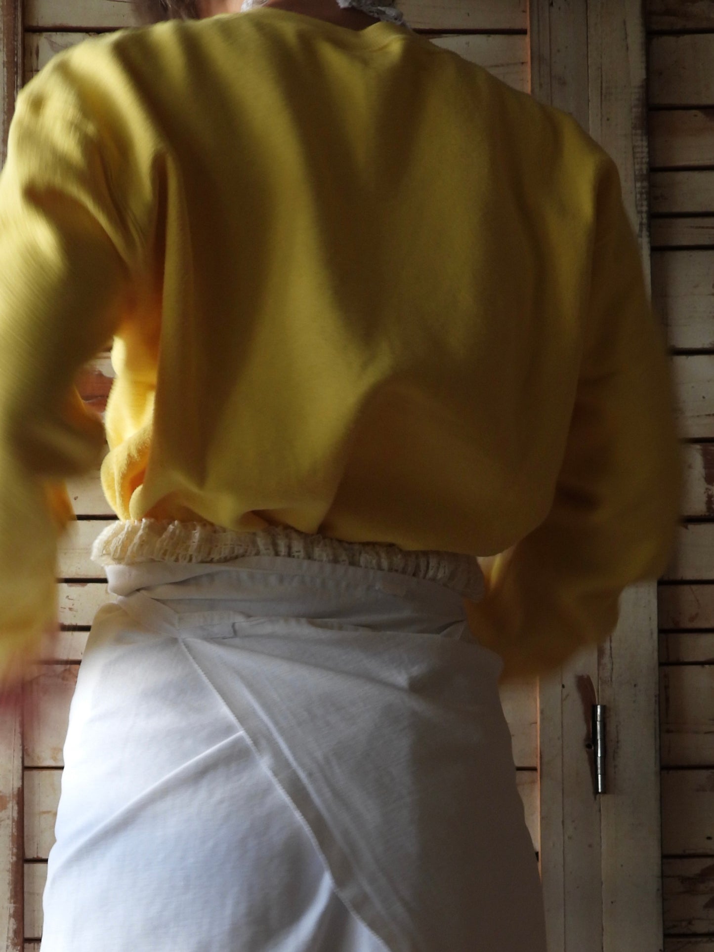 80's-90's Odie drawing sweat shirt/YELLOW
