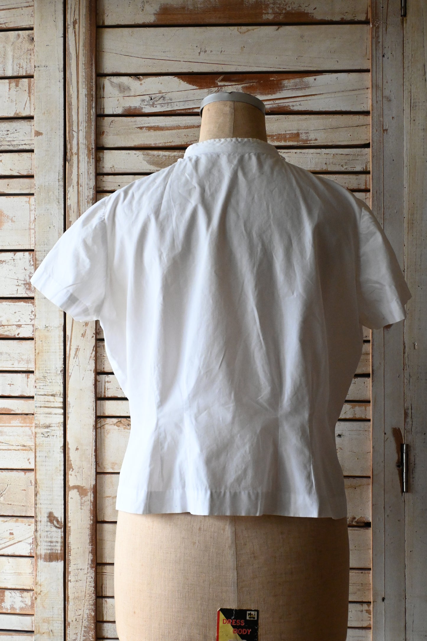 S/S cotton blouse/WHITE