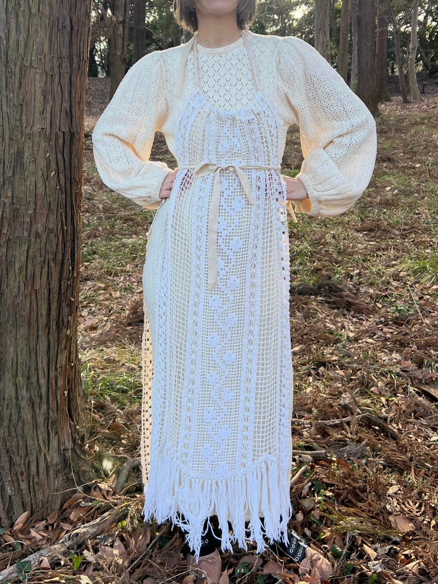 Crochet lace wrap/PONMOSIR