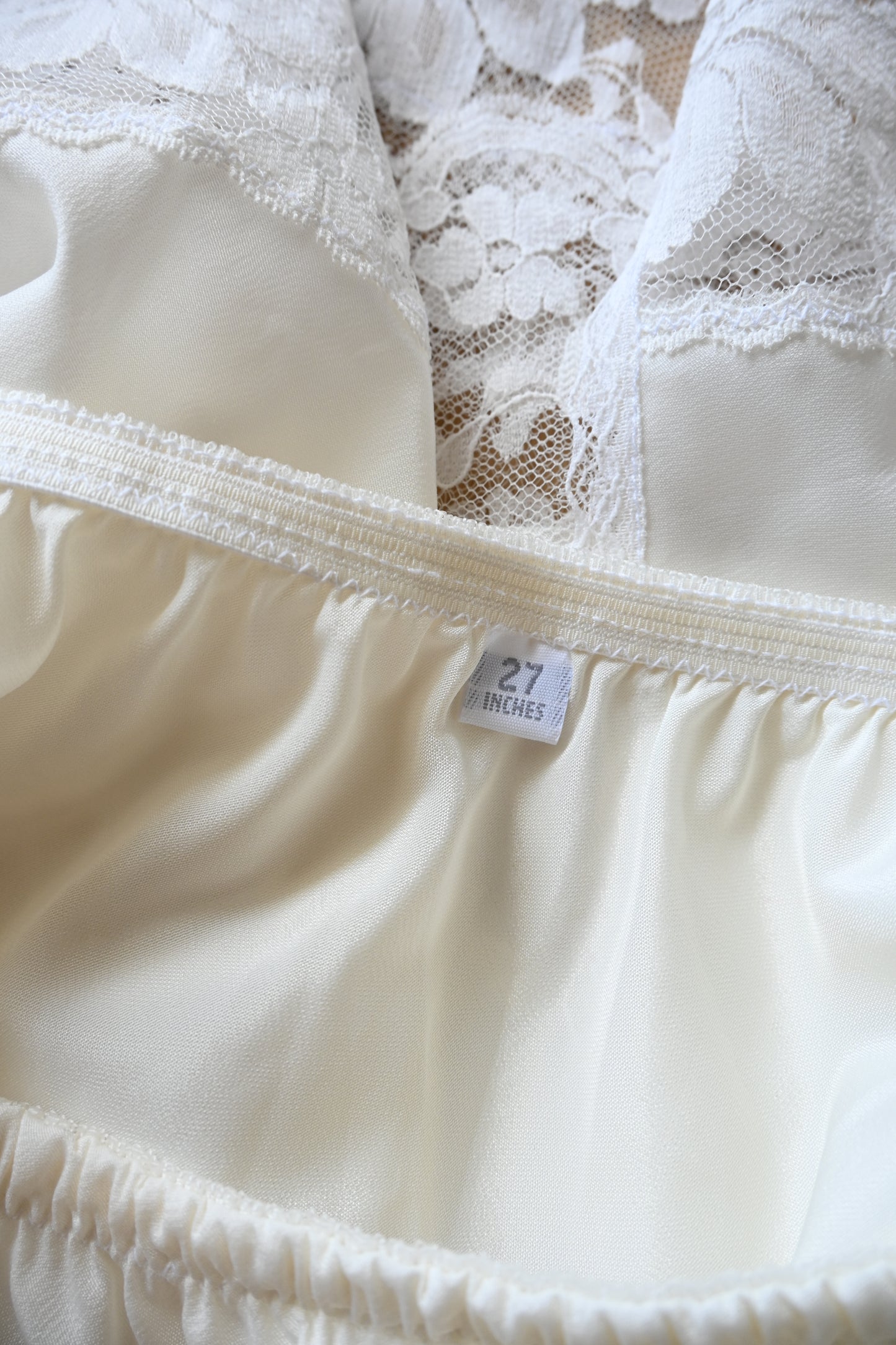Christian Dior slip skirt/WHITE