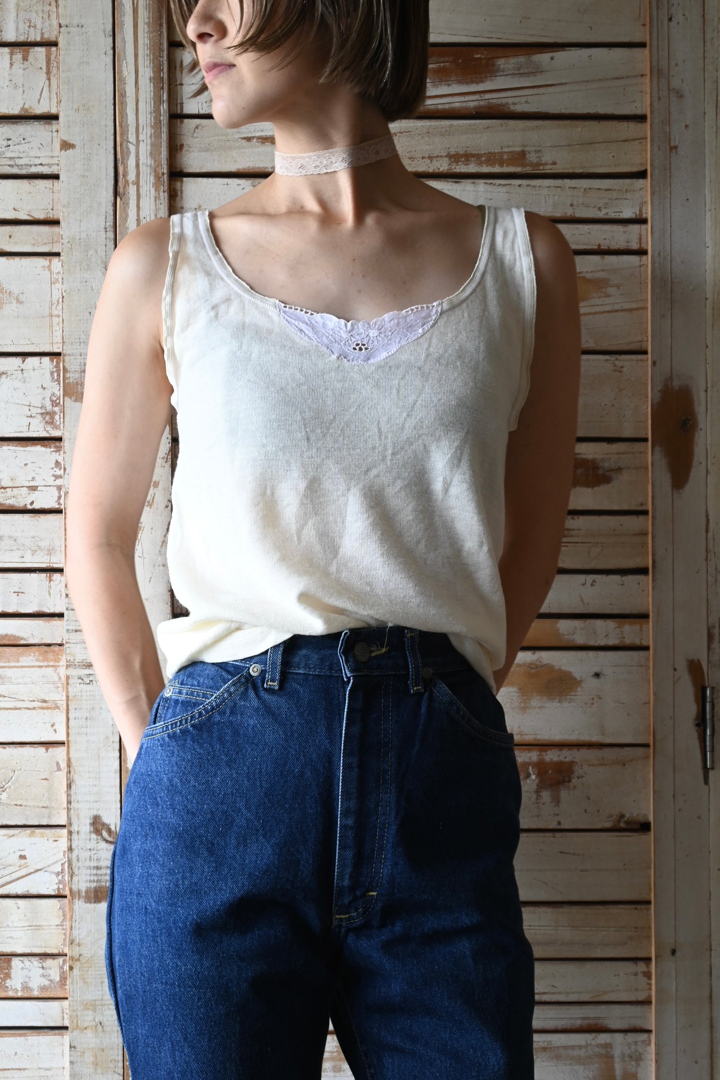 EURO Underwear knit top/IVORY