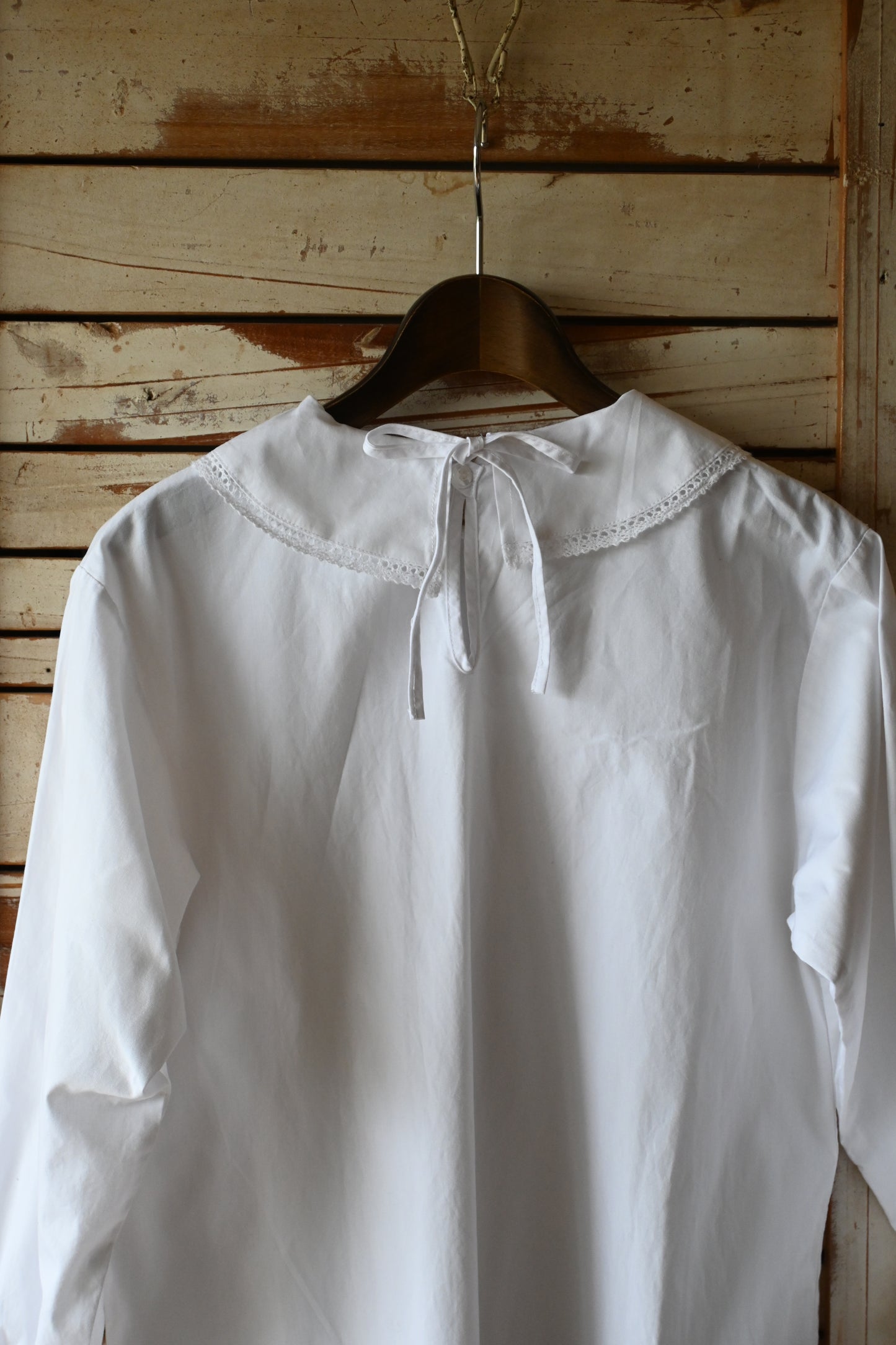 Vintage cotton night dress/WHITE