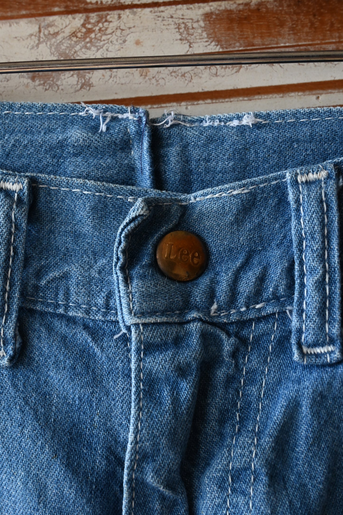 70's-80's USA Lee denim painter pants/BLUE