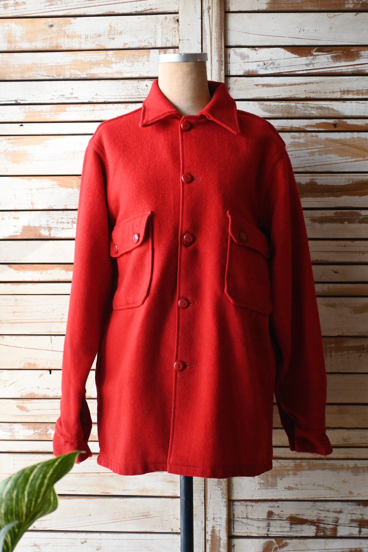 50's-60's BOY SCOUTS OF AMERICA wool shirt/RED