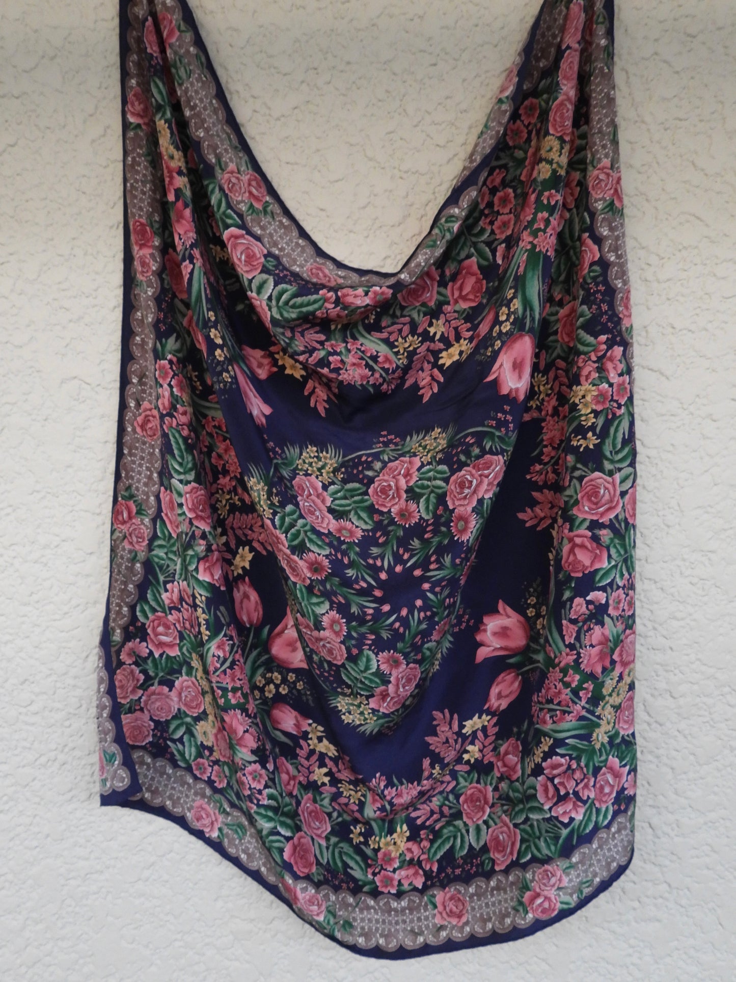 Vintage silk scarf/Christian Dior