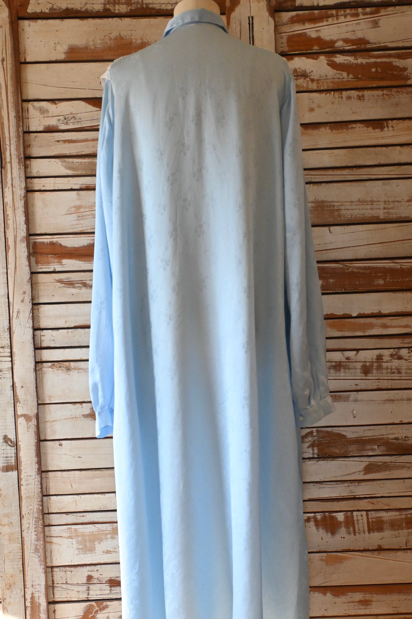 Blue satin night dress/L.BLUE