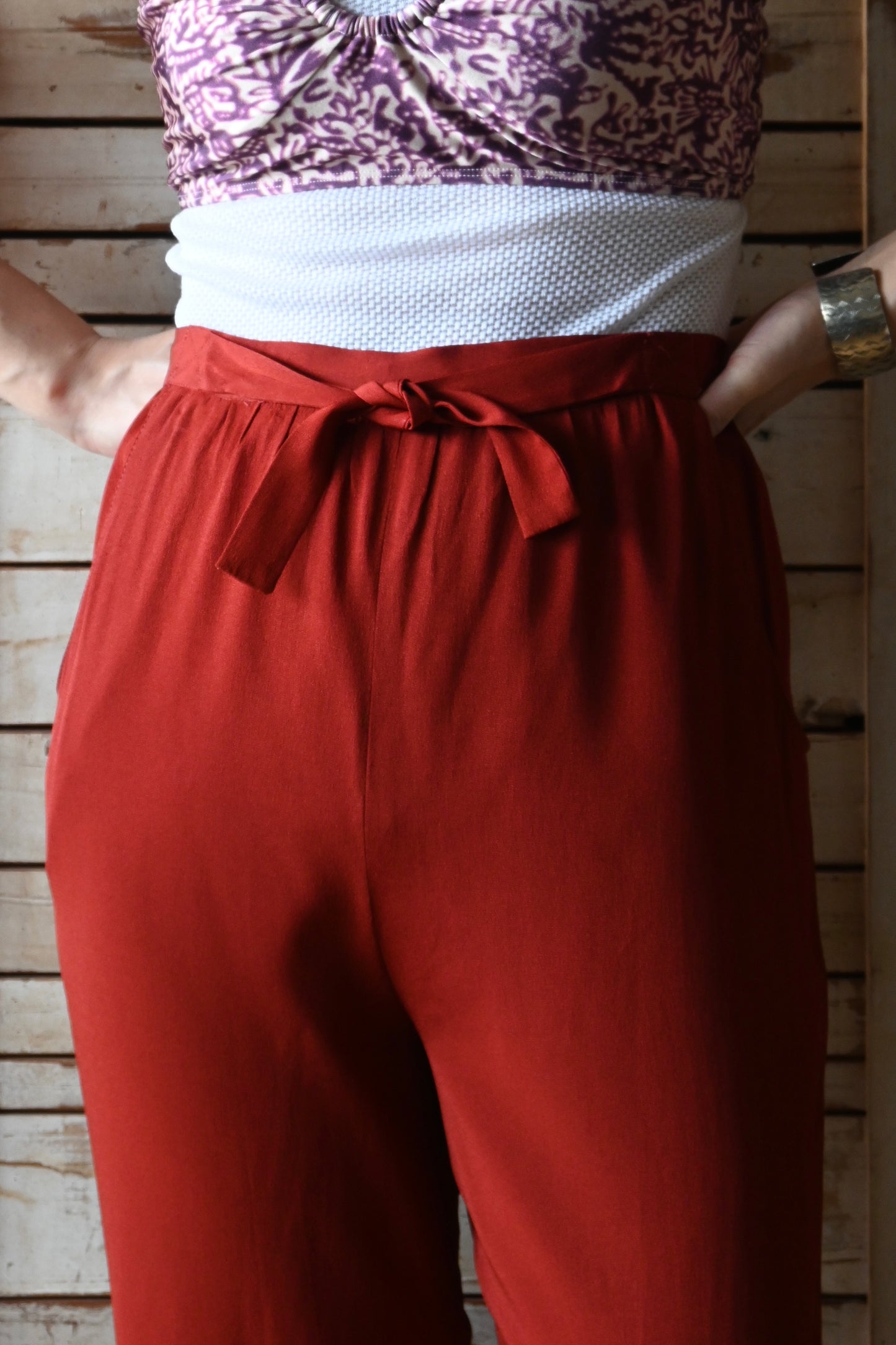 70's Bill Haire For Friedricks Sports×Neiman Marcus Pants/BURGUNDY