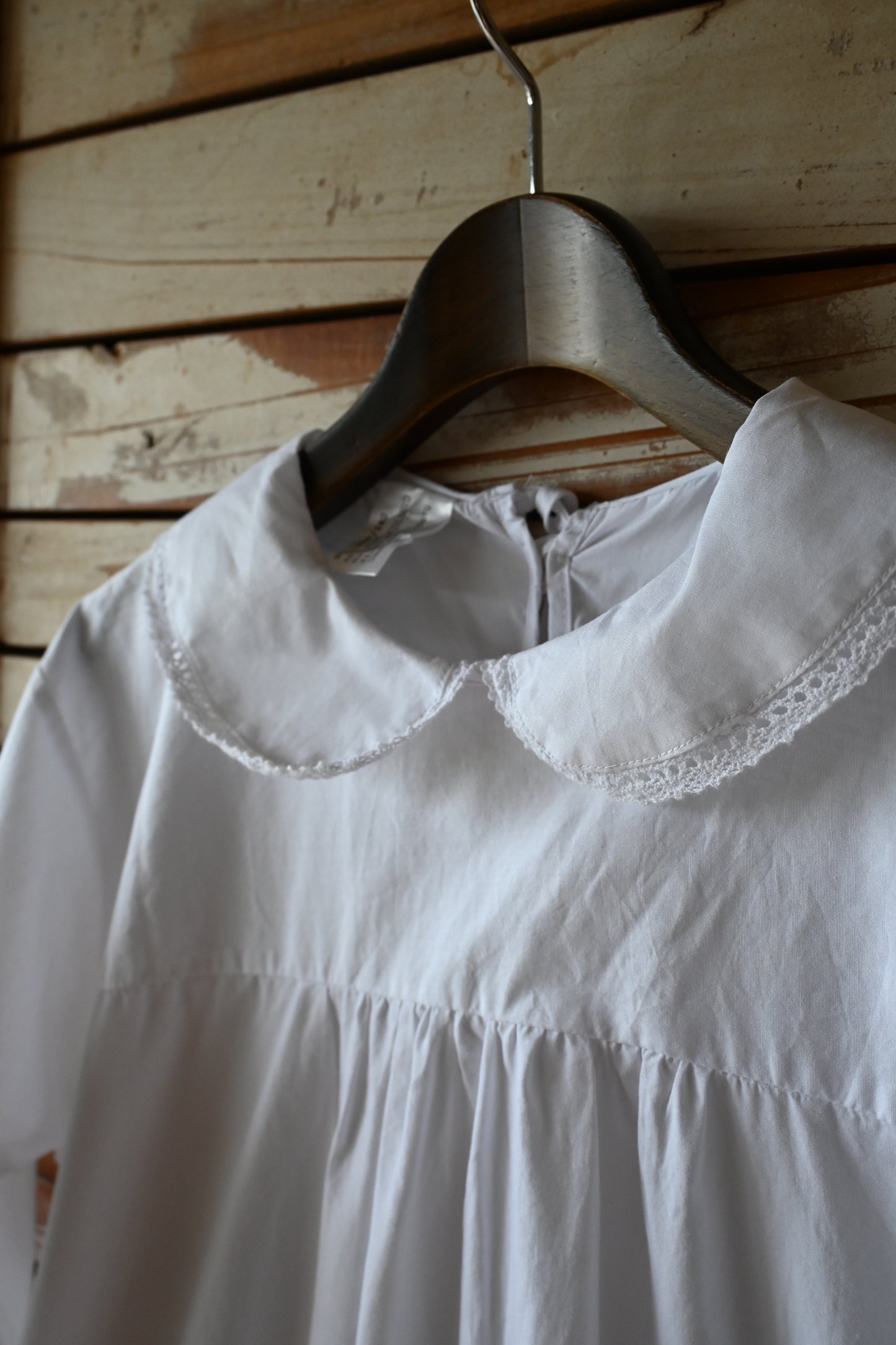 Vintage cotton night dress/WHITE