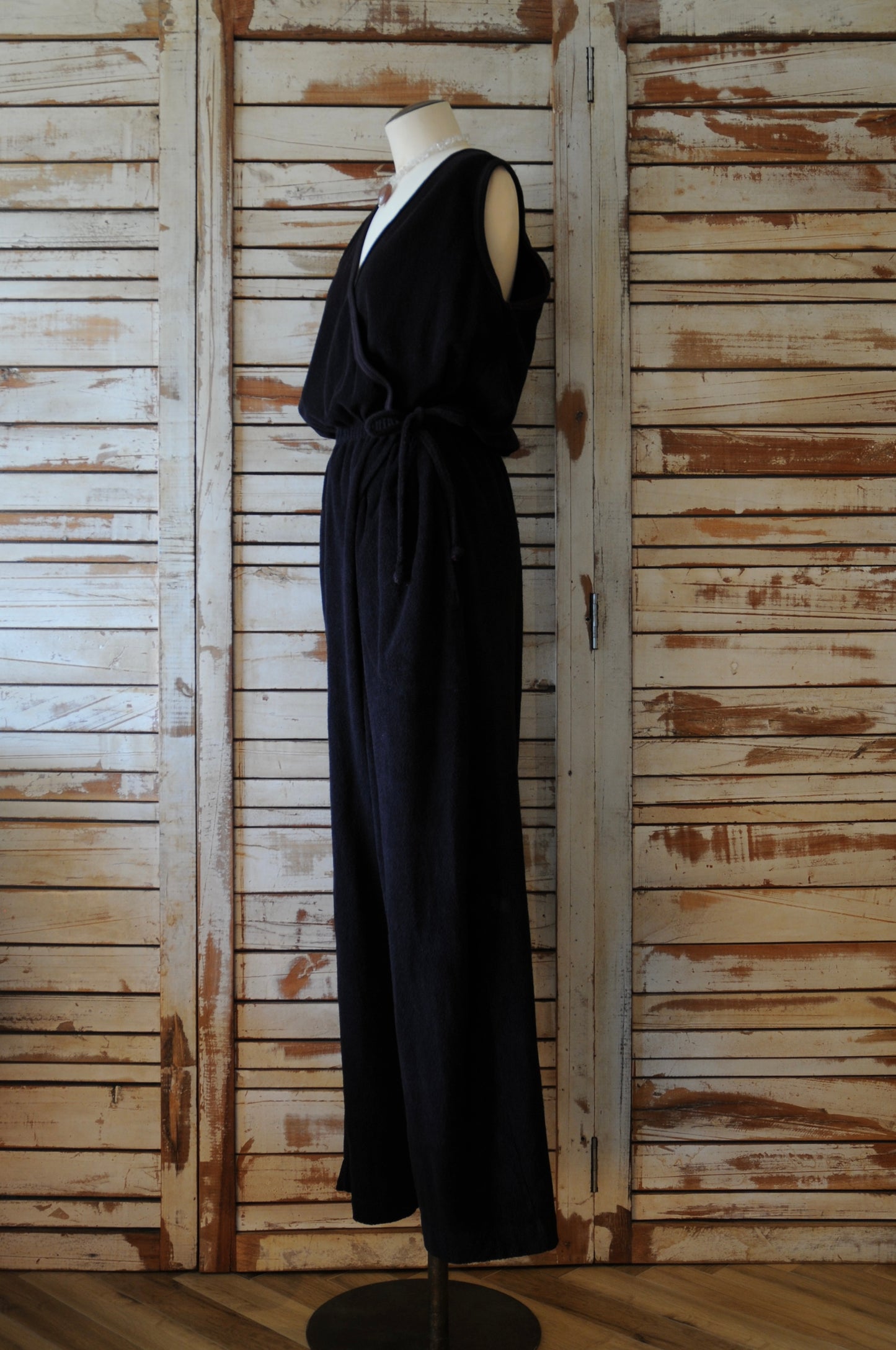 80's N/S Pile jumpsuit/BLACK