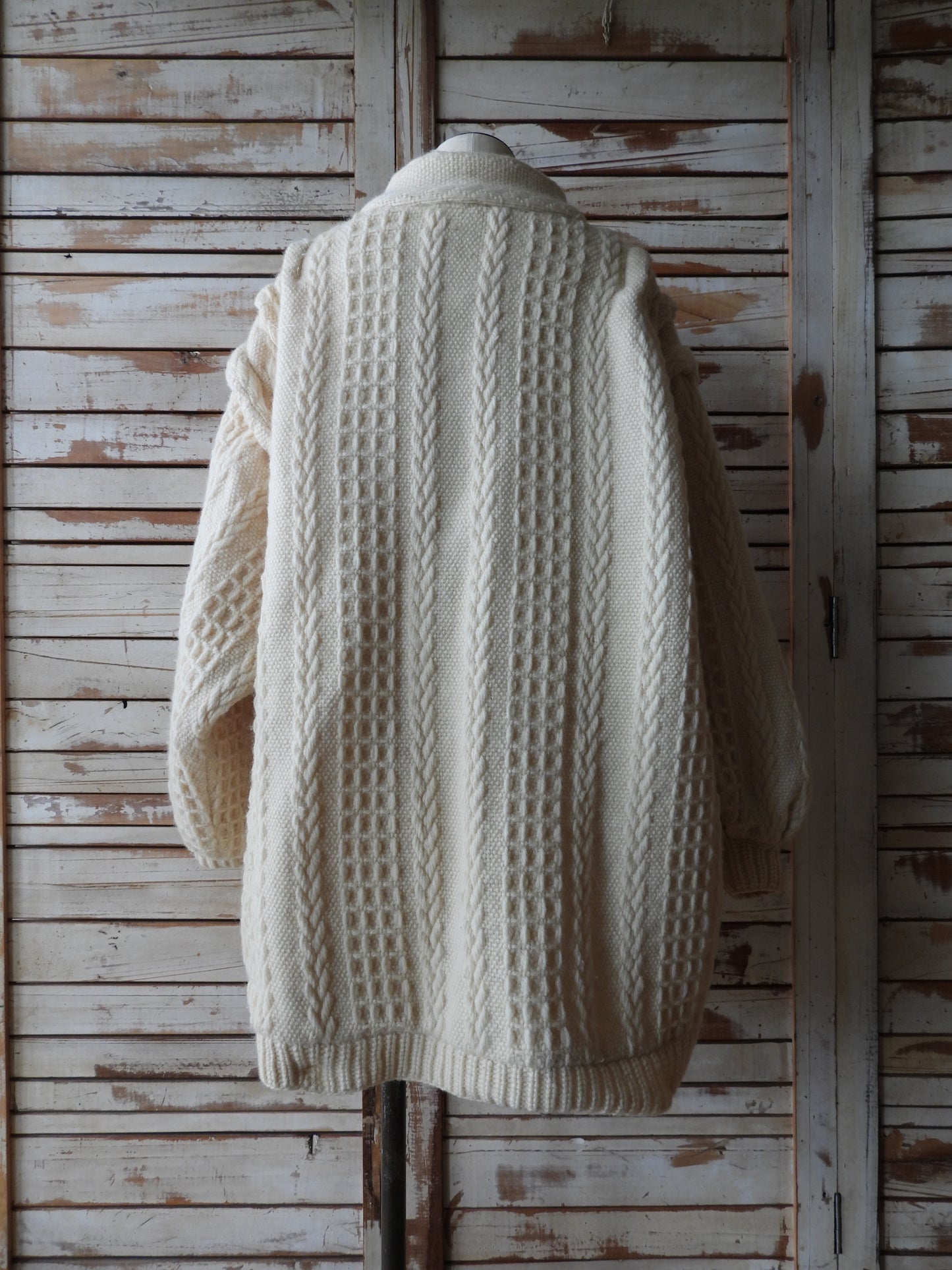 Wool Knit big jacket/IVORY