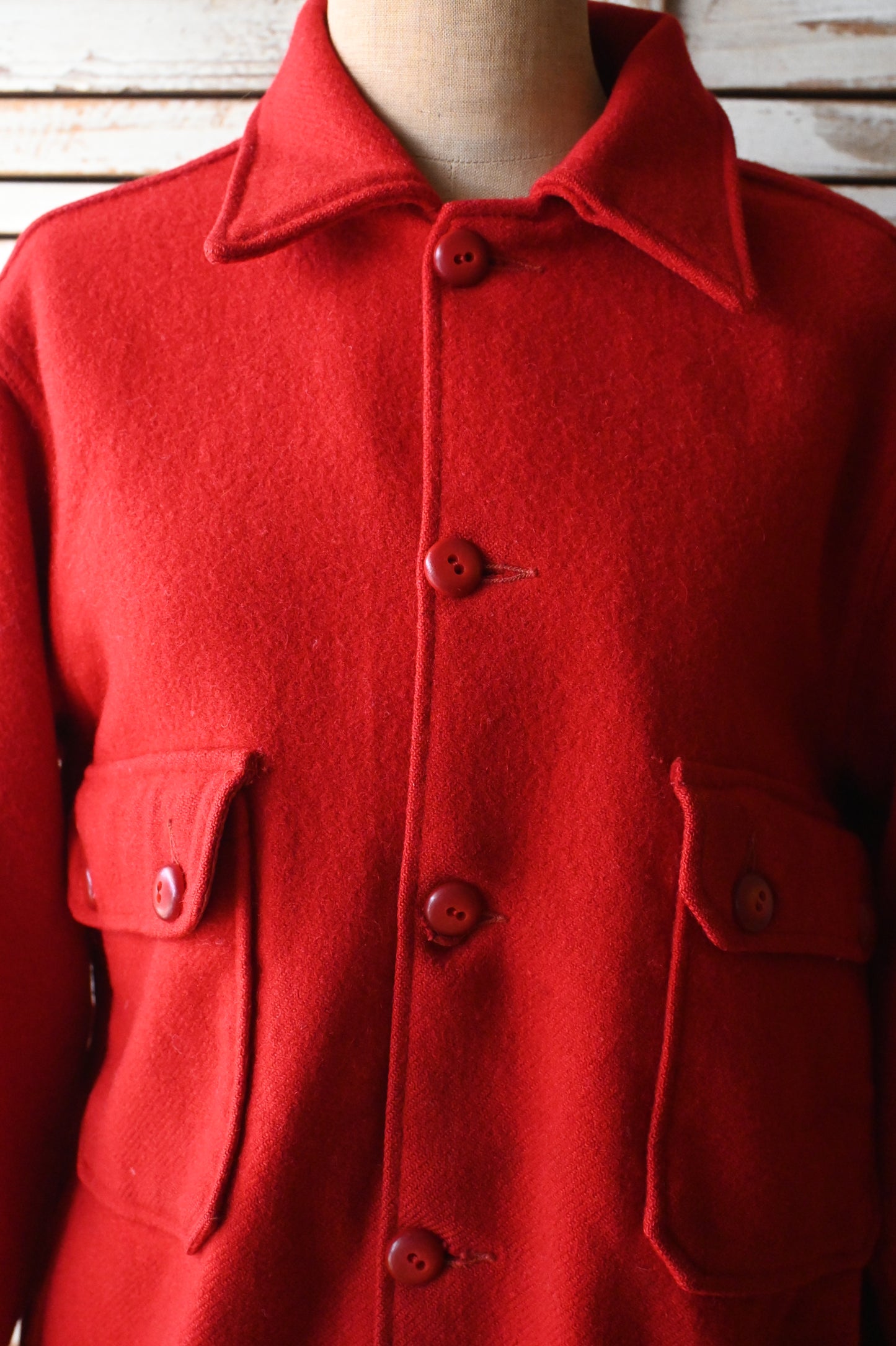 50's-60's BOY SCOUTS OF AMERICA wool shirt/RED