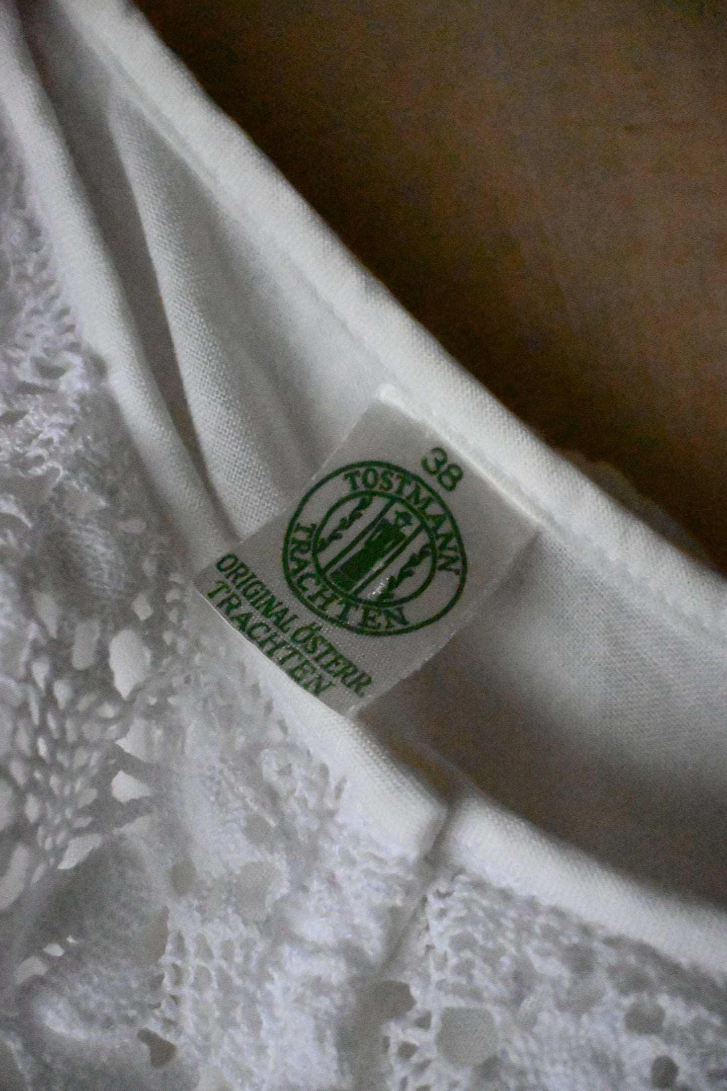 EURO Vintage lace collar blouse/WHITE