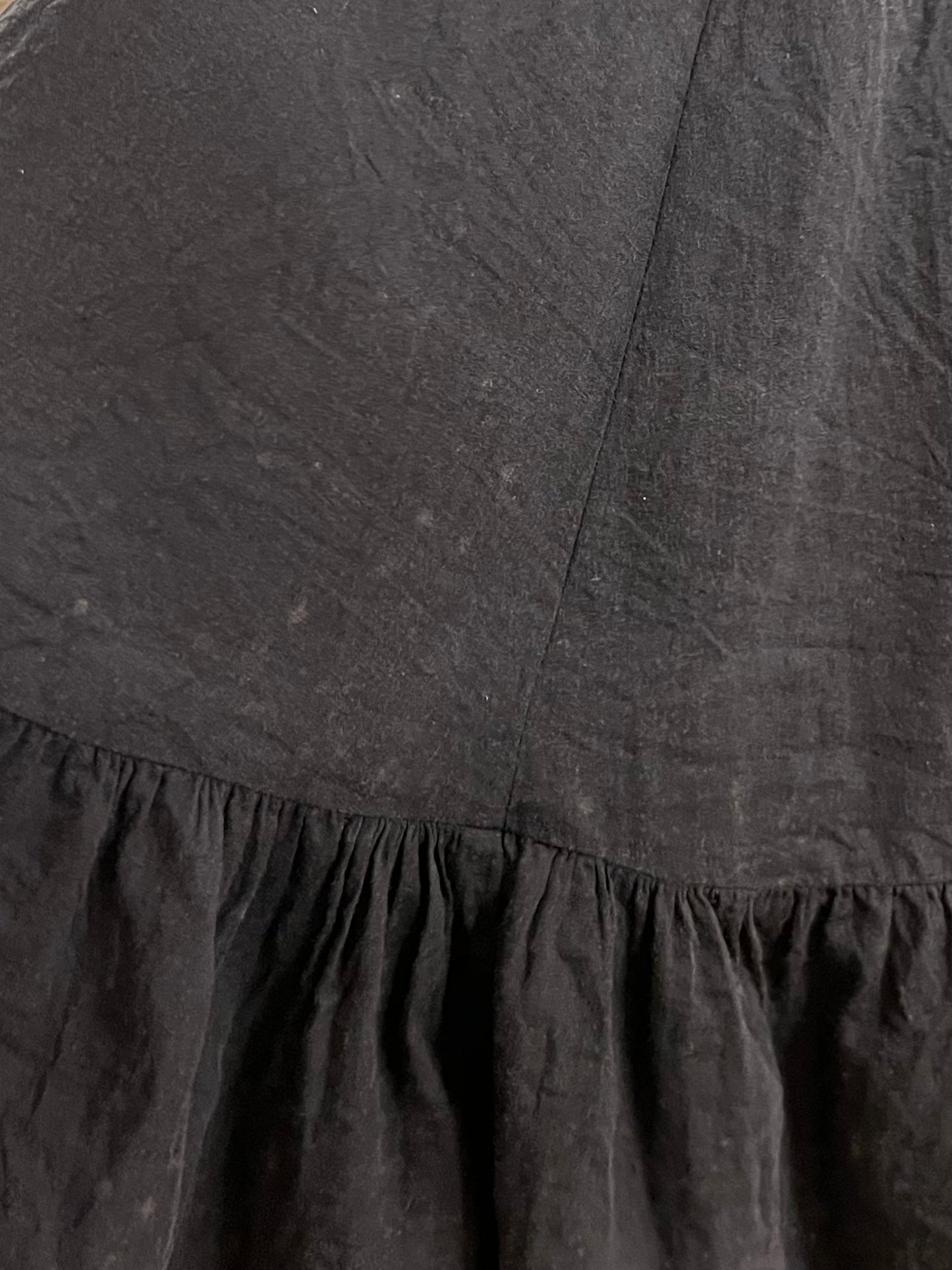 70's S/S Black frill allinone/BLACK