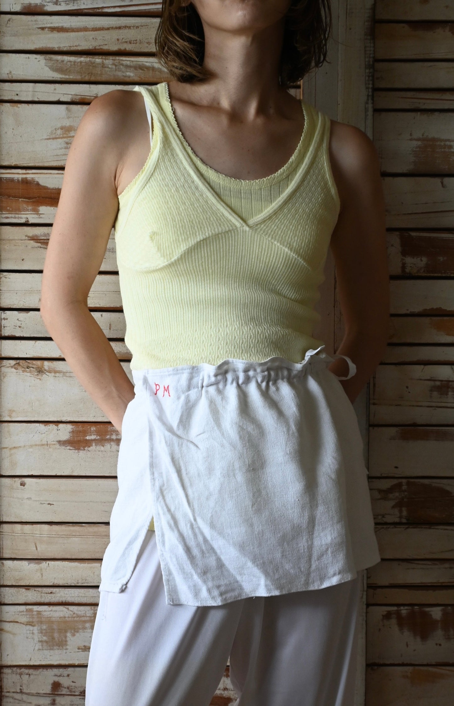 EURO Cotton camisole/Lemon