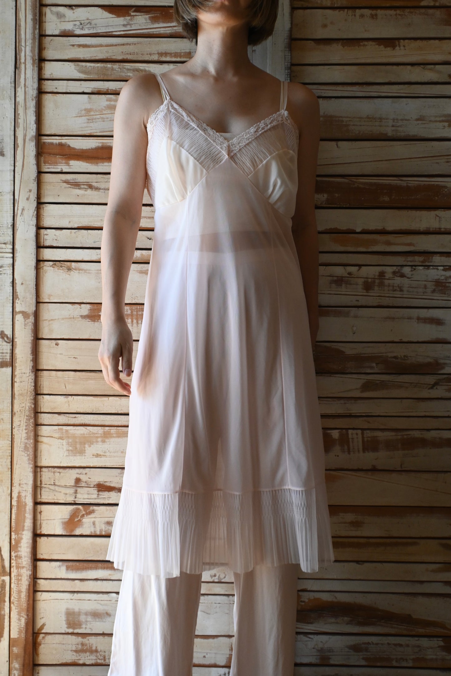 Sheer slip dress/PINK