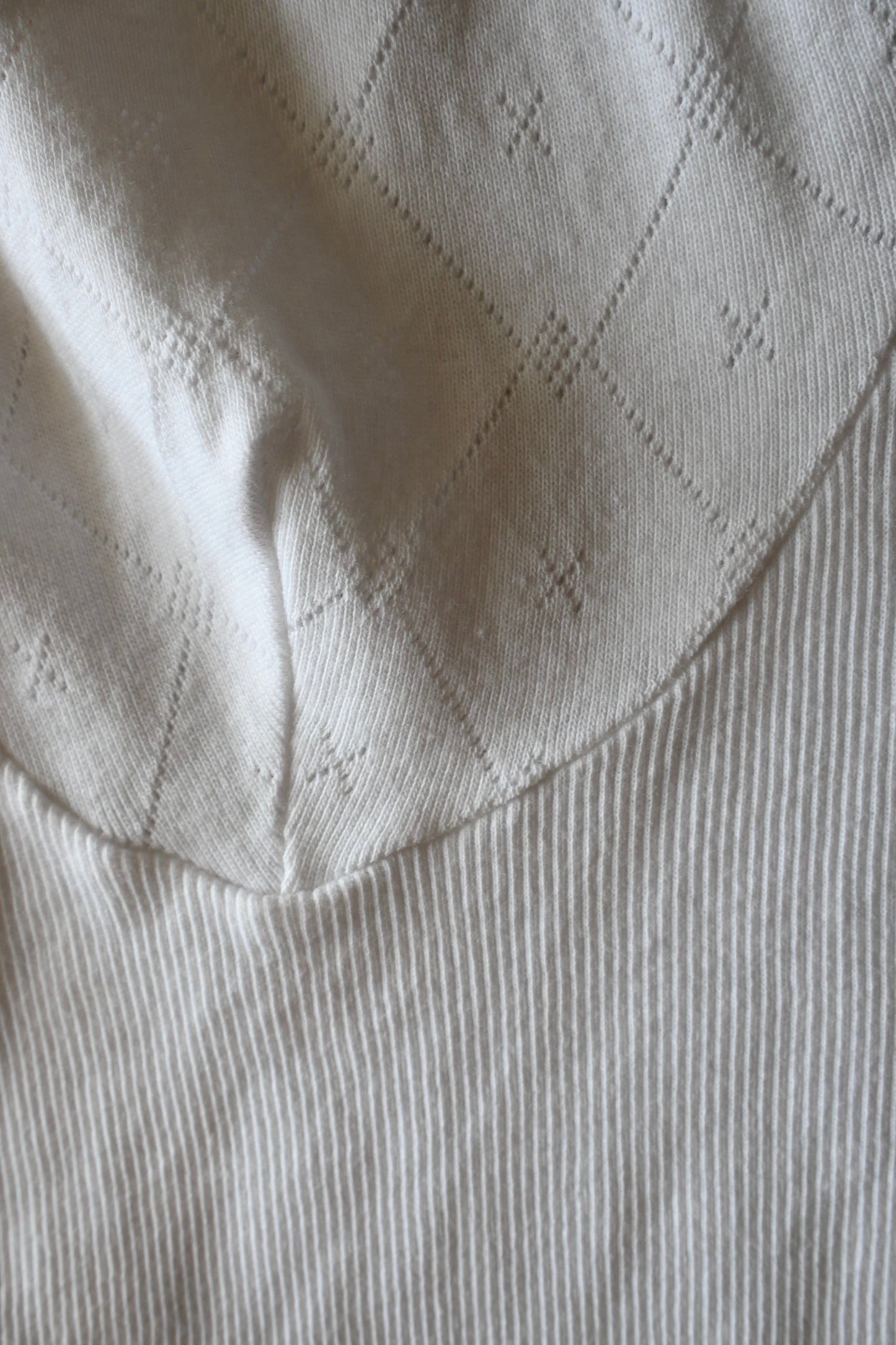EURO Cotton rib camisole/WHITE