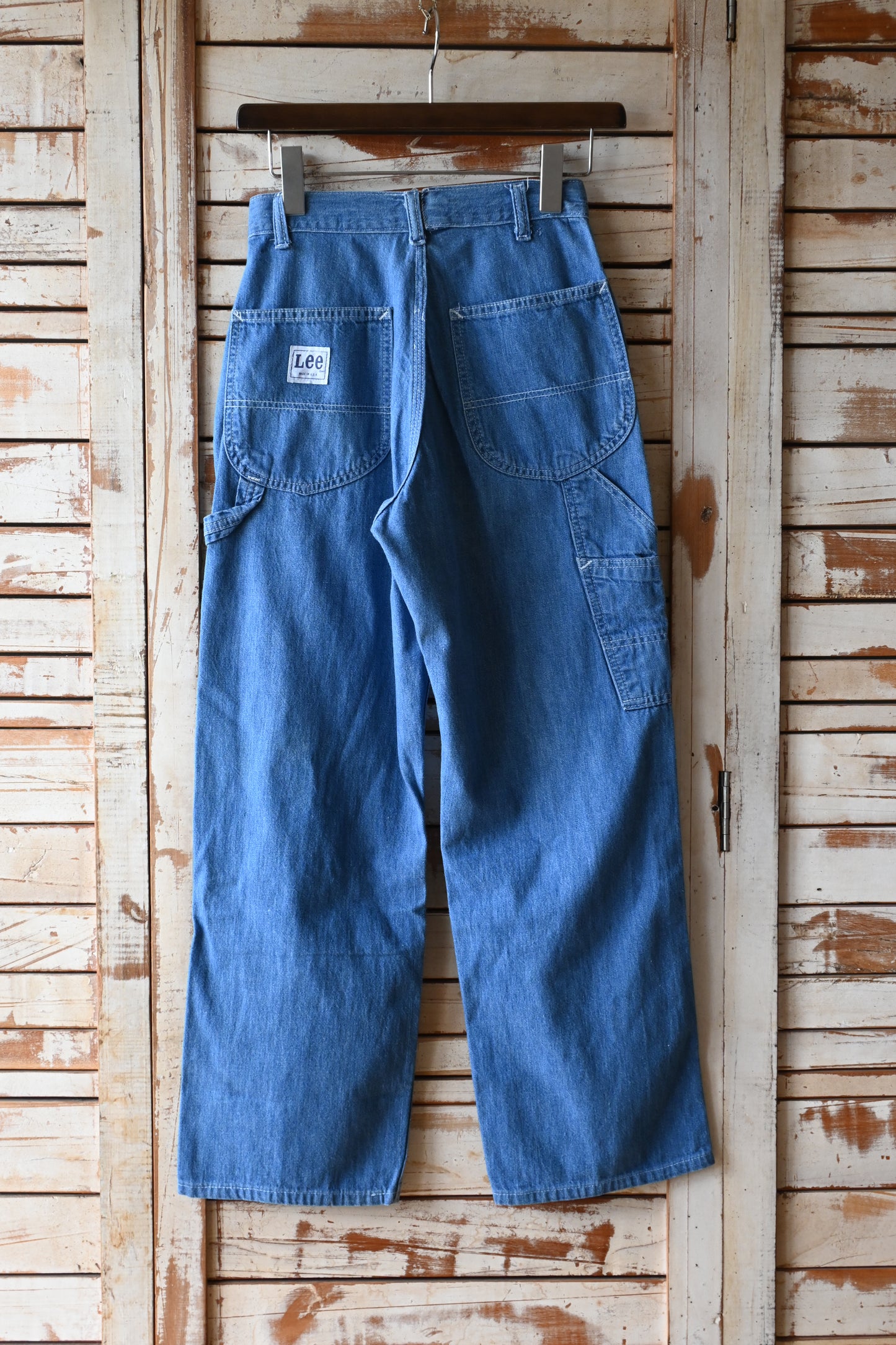 70's-80's USA Lee denim painter pants/BLUE