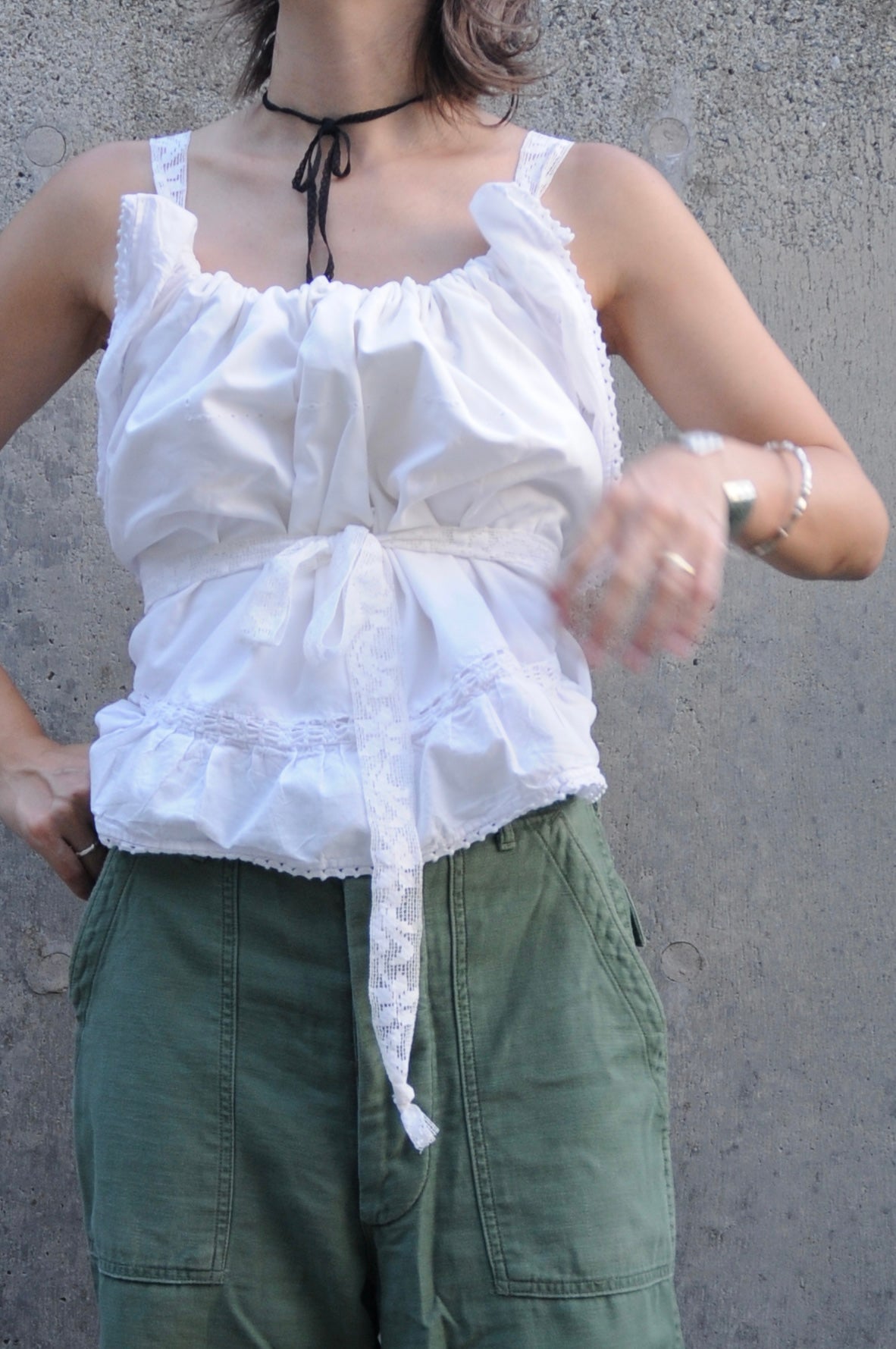 Cotton frill tops/PONMOSIR