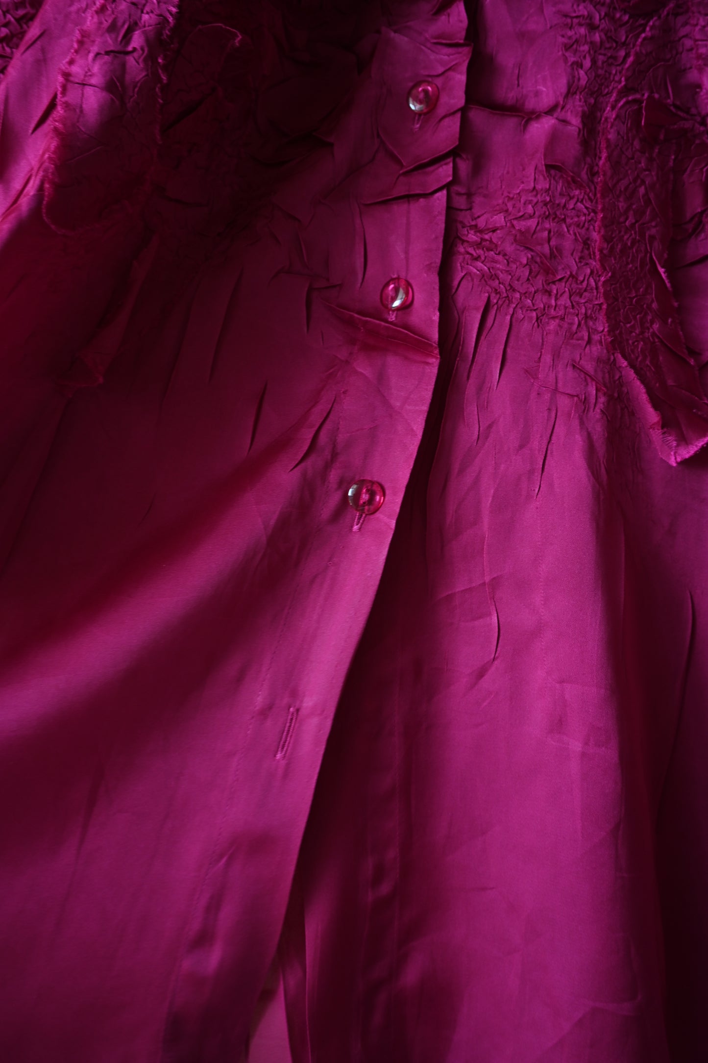 Pink design blouse/HOT PINK
