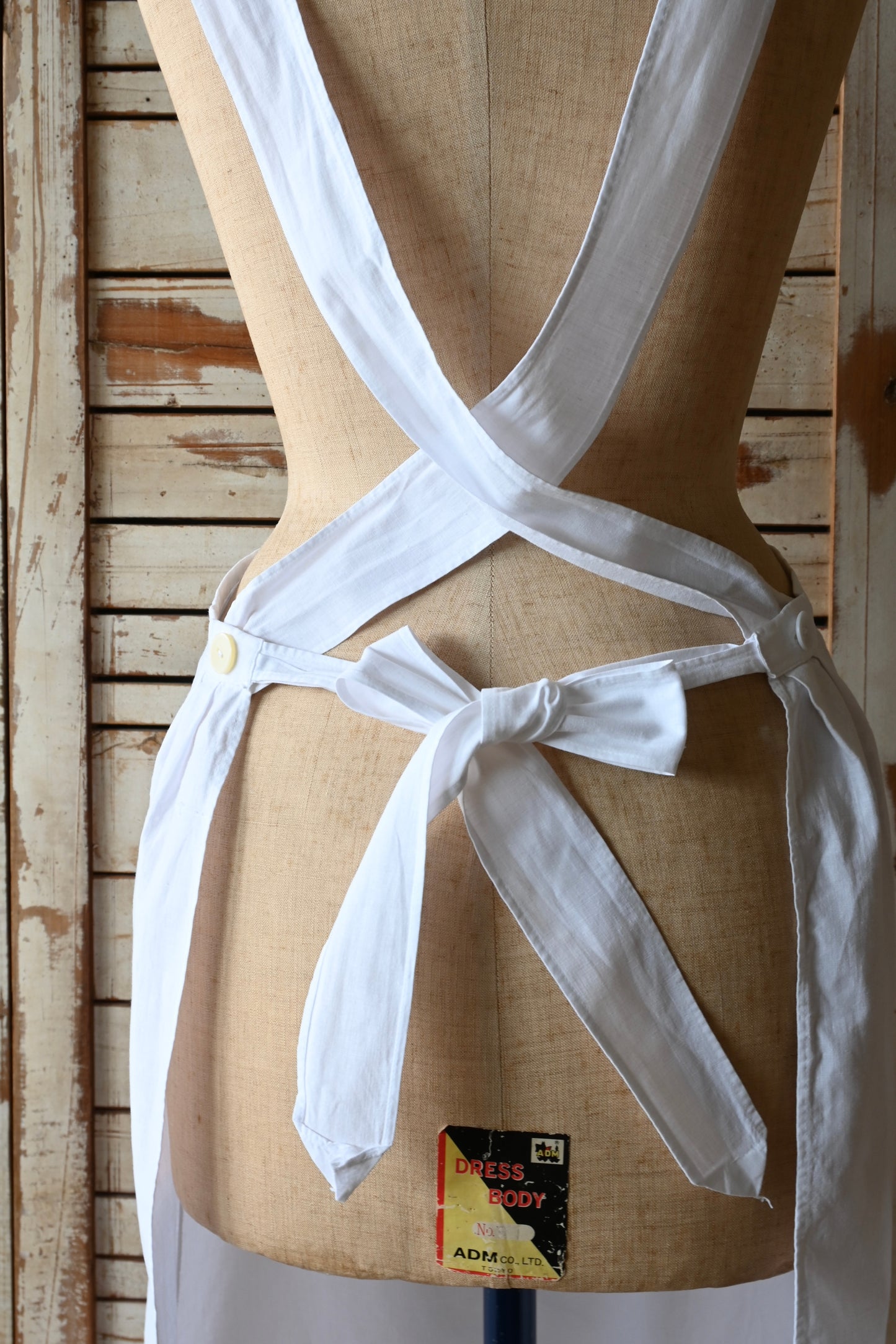 EURO Cotton cutwork lace apron/WHITE