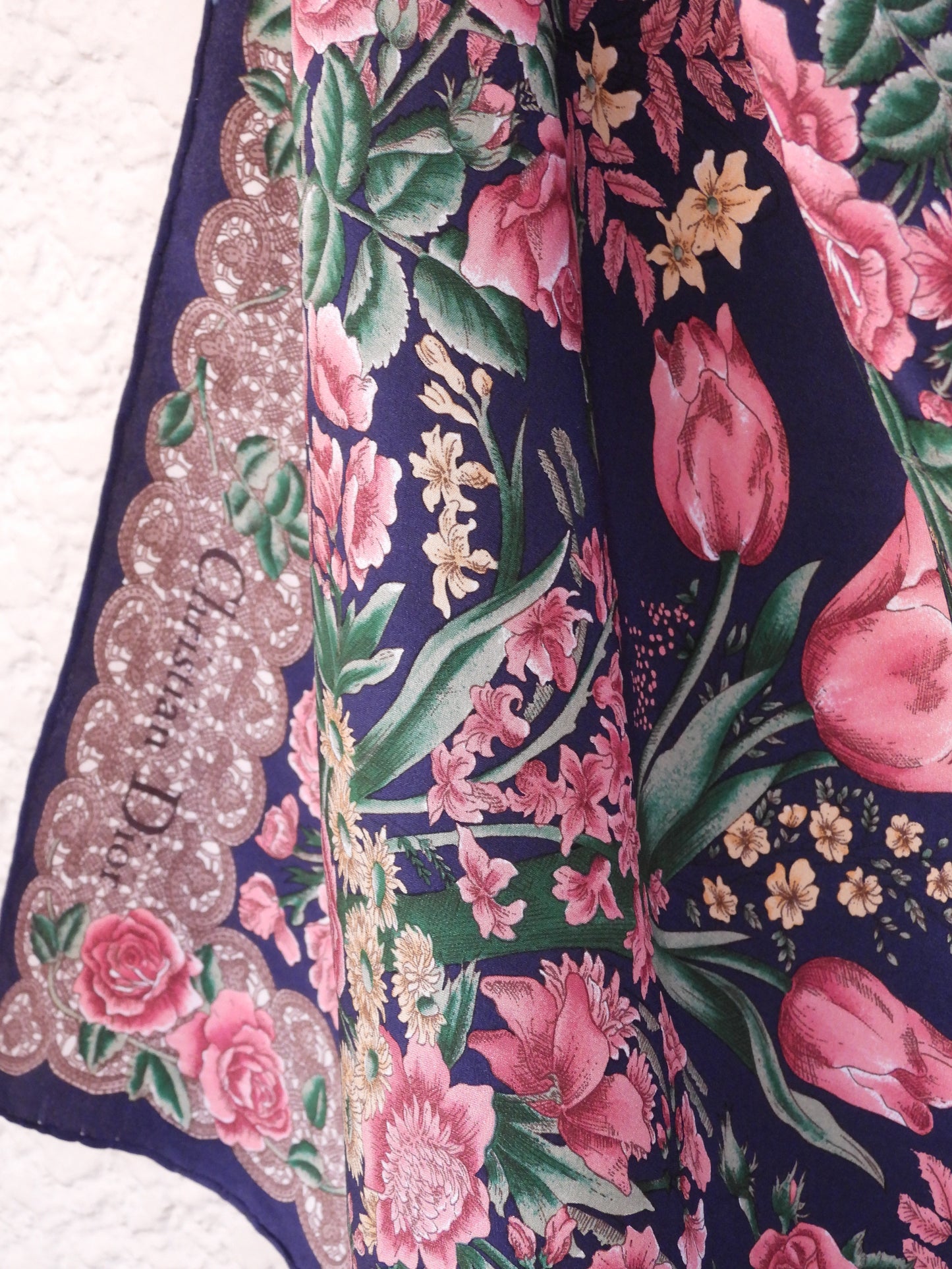 Vintage silk scarf/Christian Dior