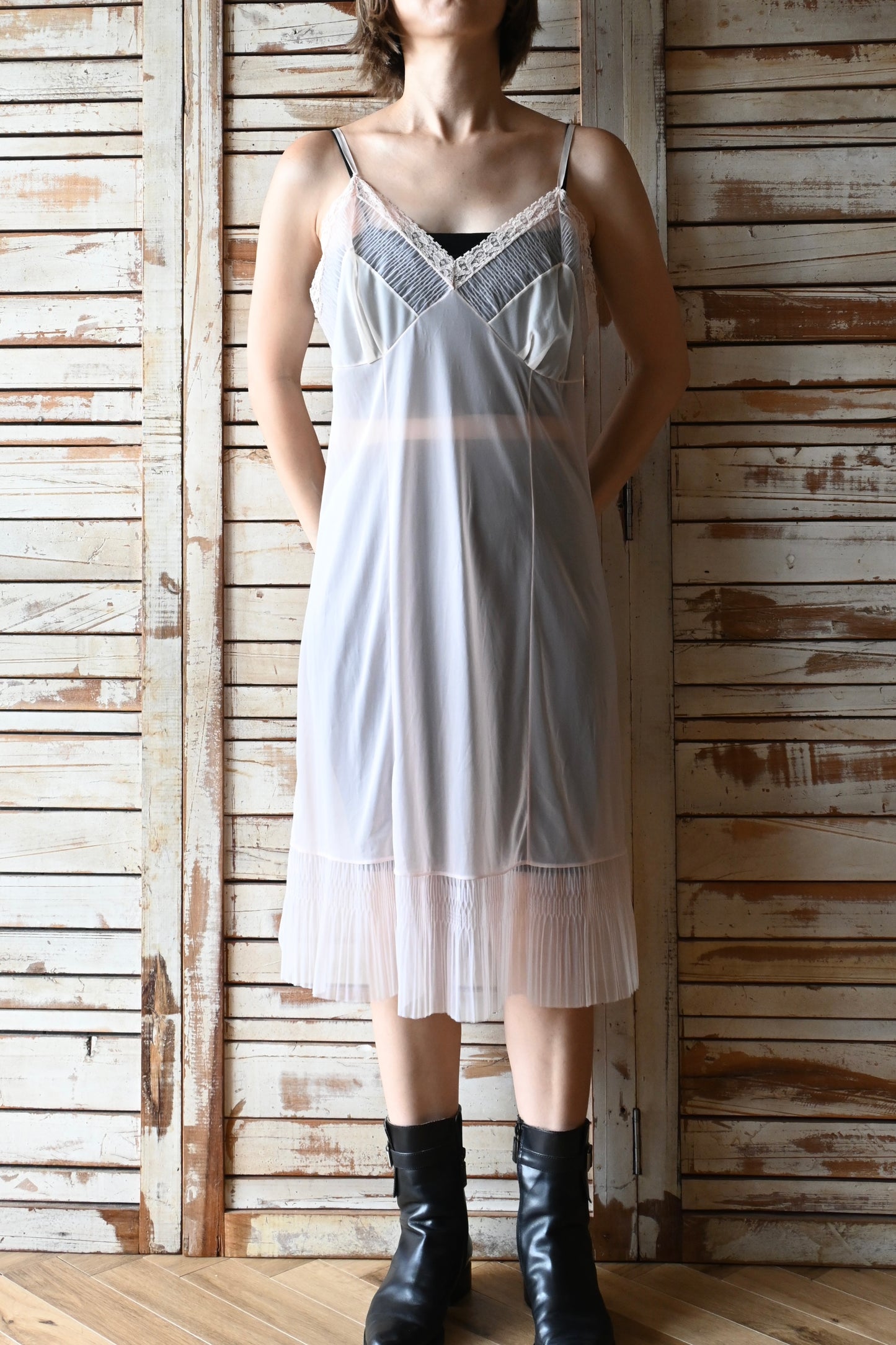 Sheer slip dress/PINK
