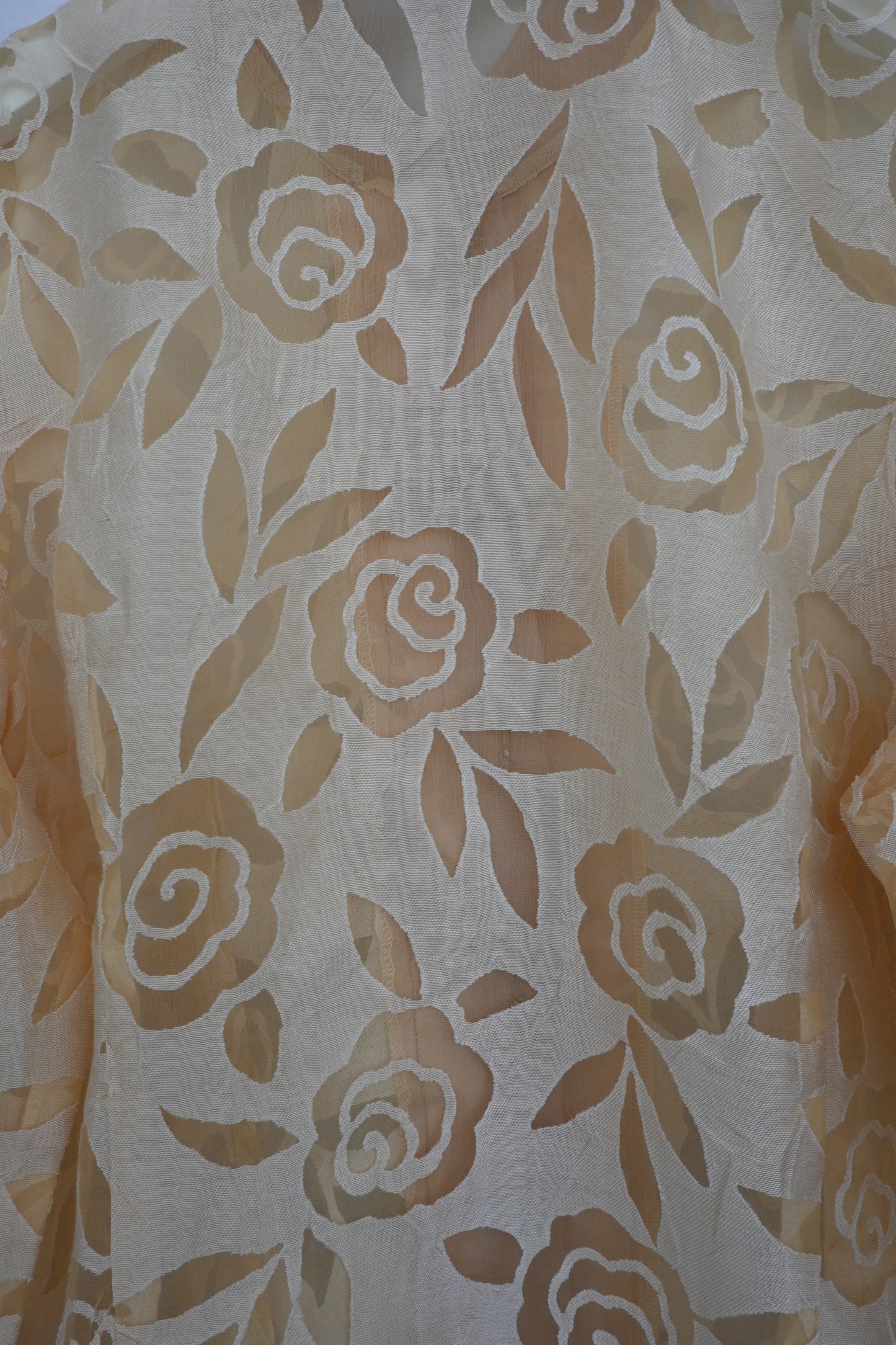 See through design blouse/BEIGE