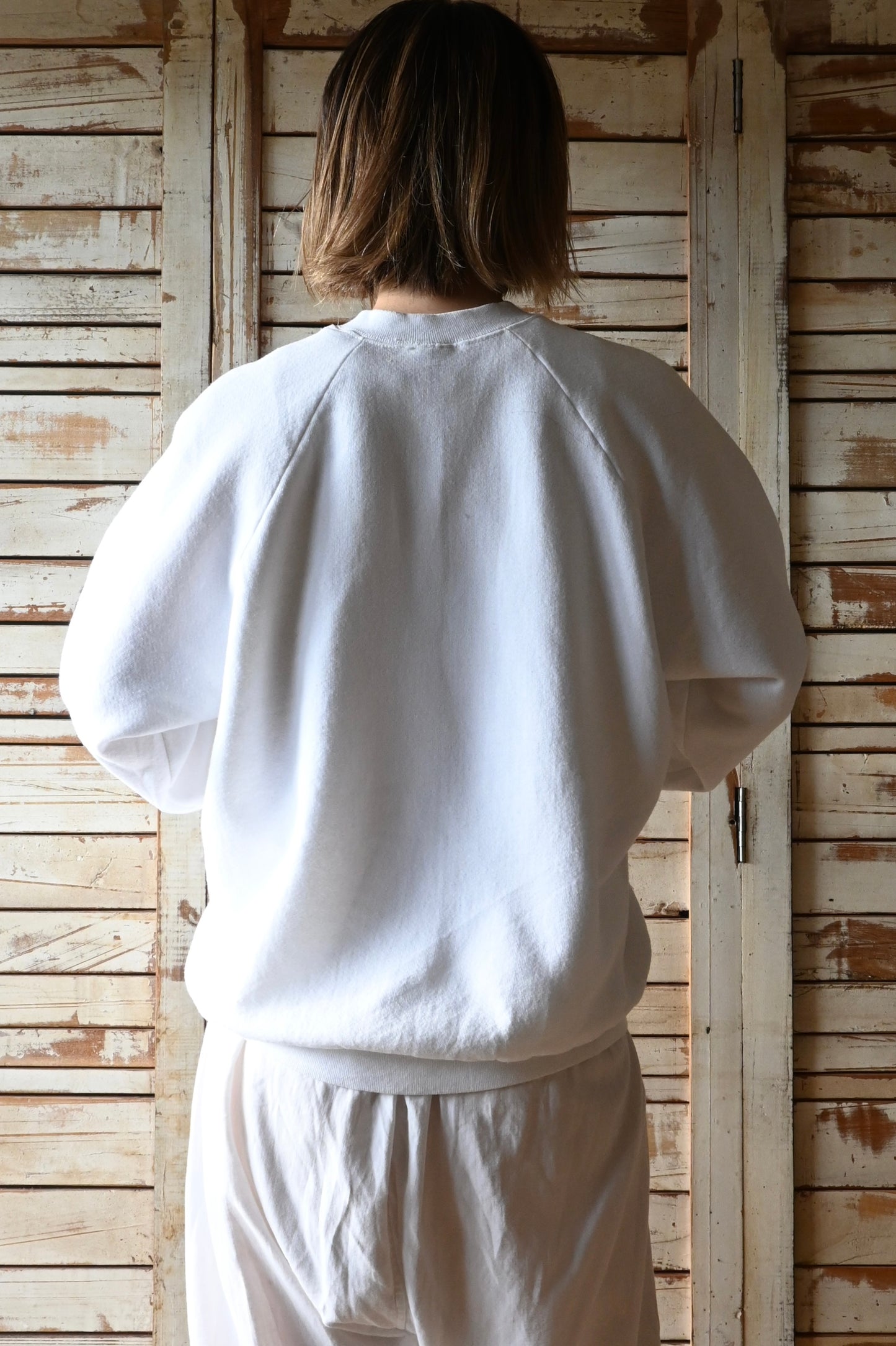 '90s Fruit of the loom sweat shirt/WHITE