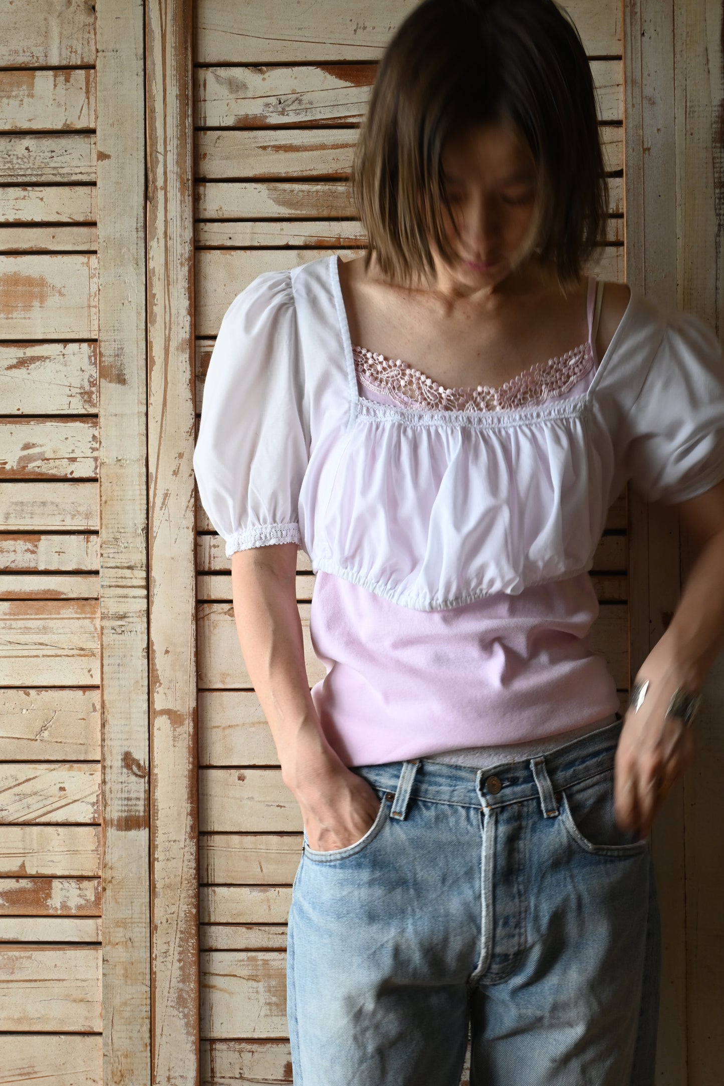 EURO Cotton underwear top/PINK