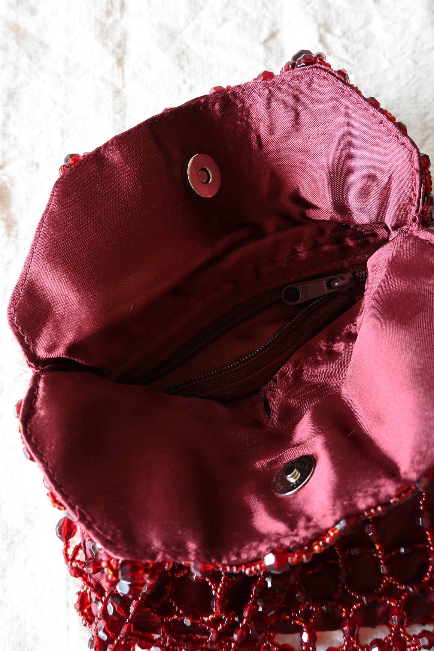 Beaded bag/BURGUNDY