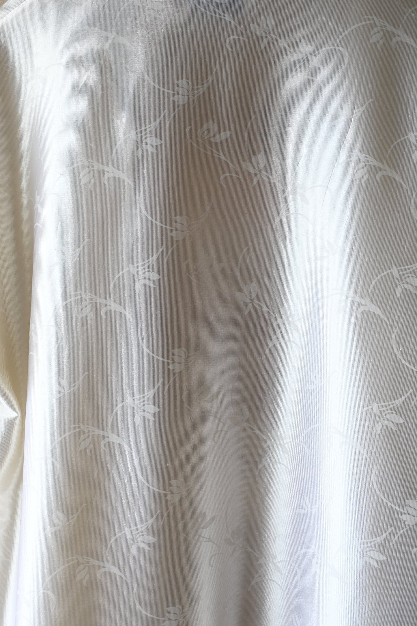 Floral satin bed jacket/IVORY