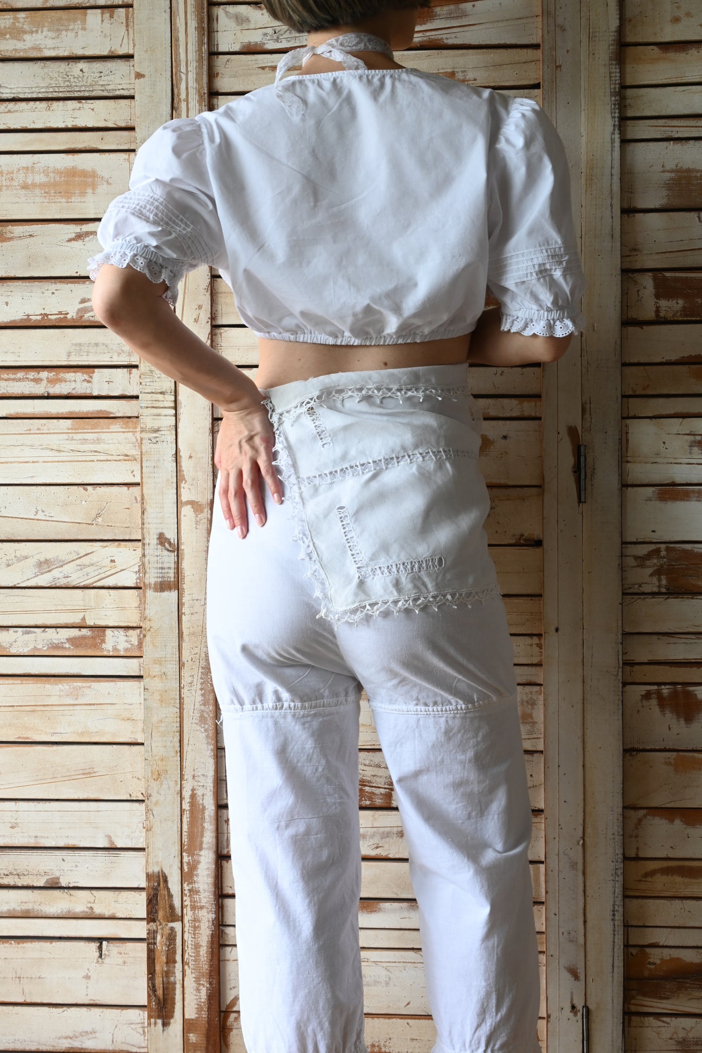 EURO Vintage drawers pants/WHITE