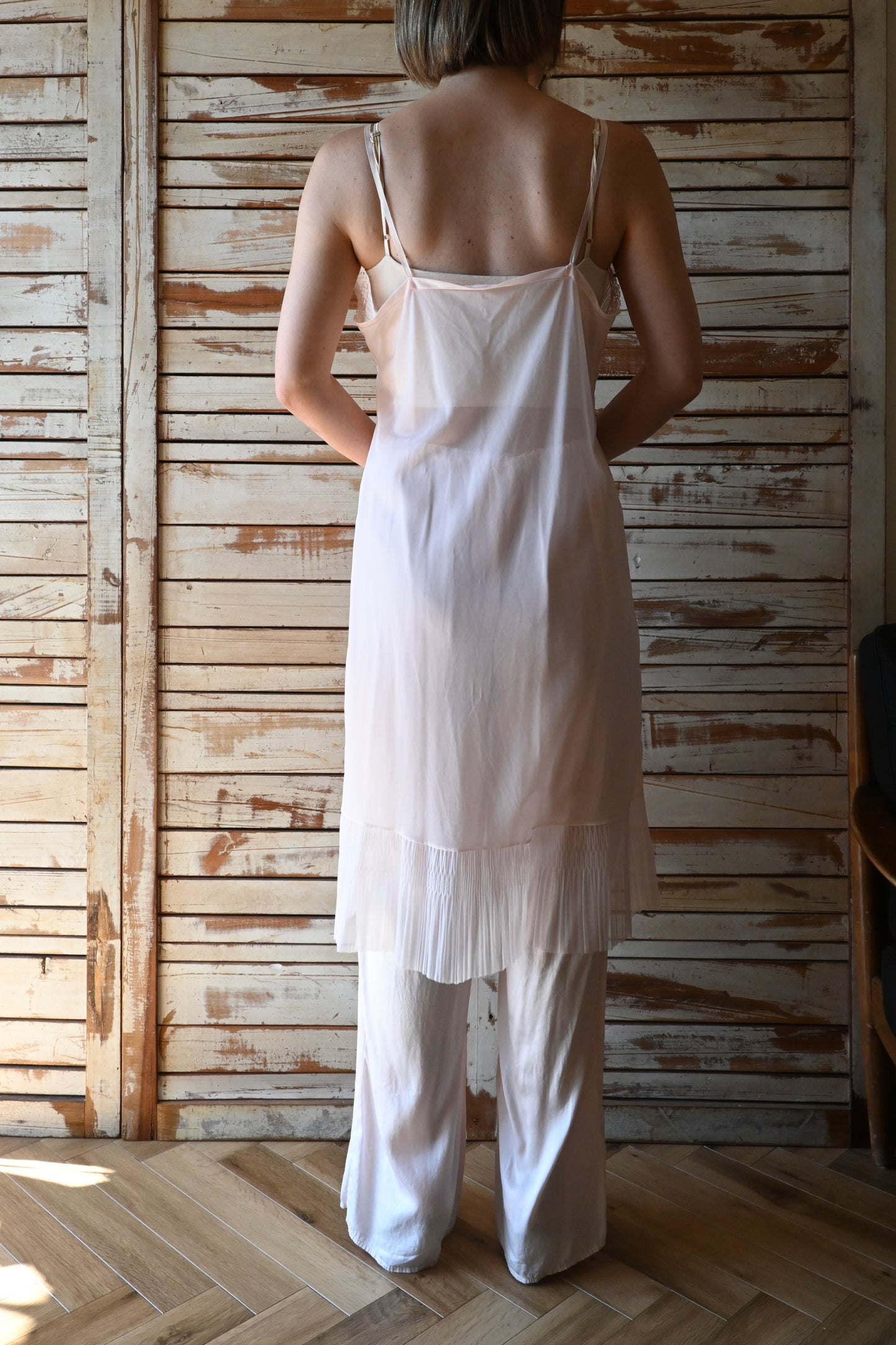 Sheer slip dress/PINK