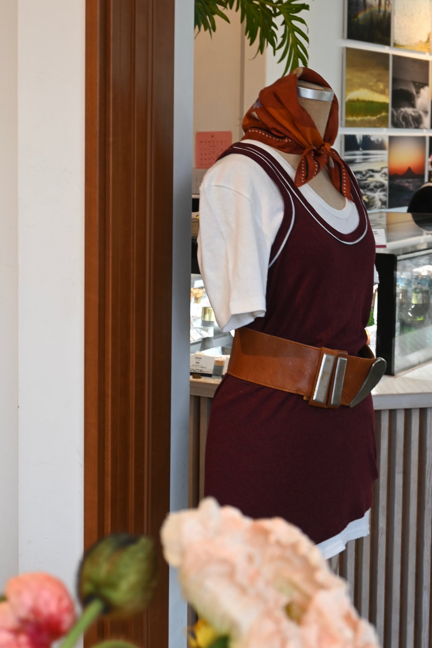EURO Cotton underwear tank top/BORDEAUX