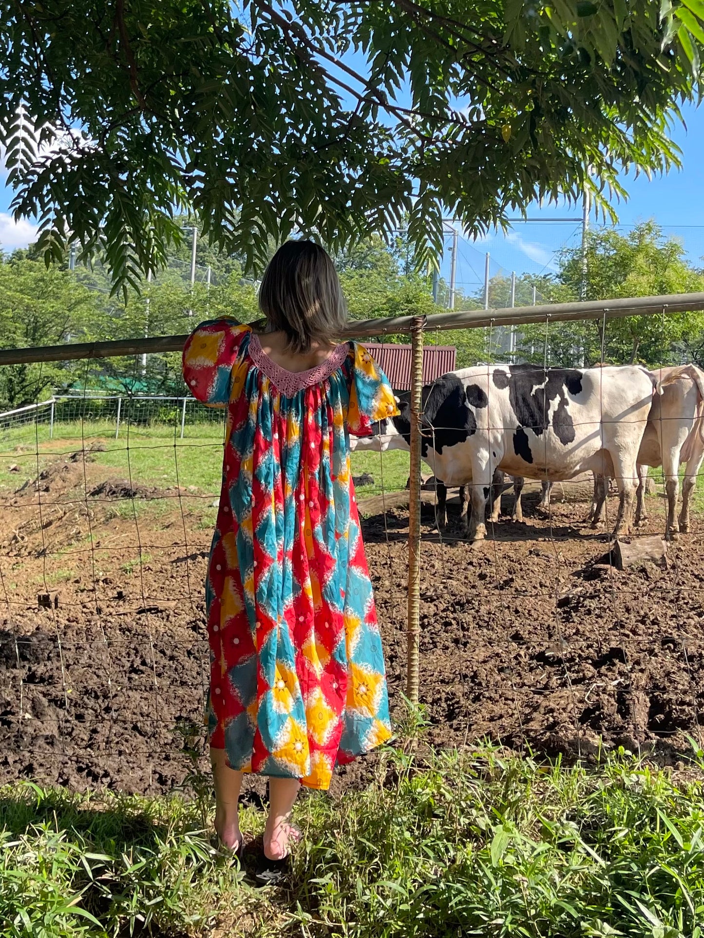 Pattern dress/MULTI