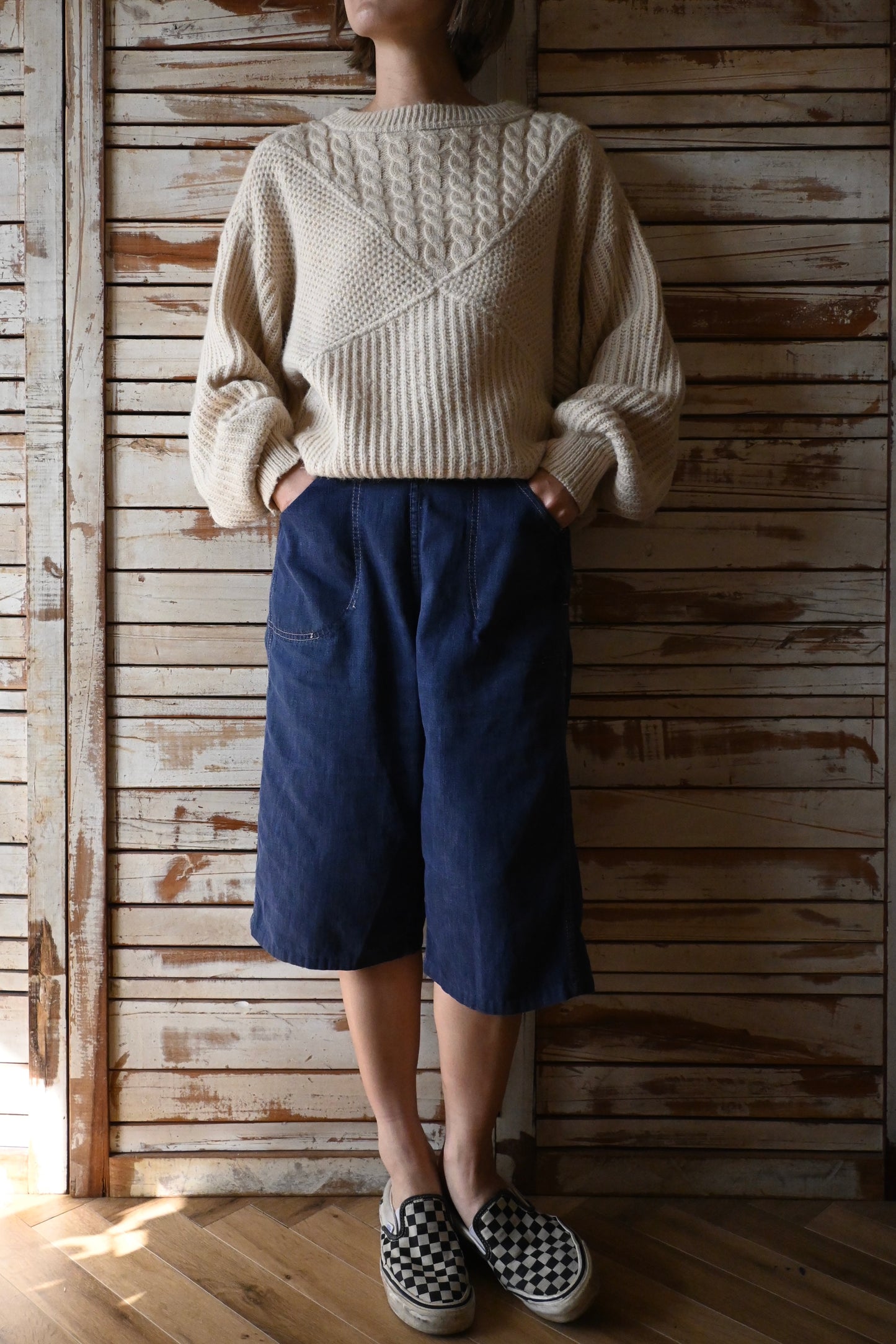 Knit sweater/BEIGE