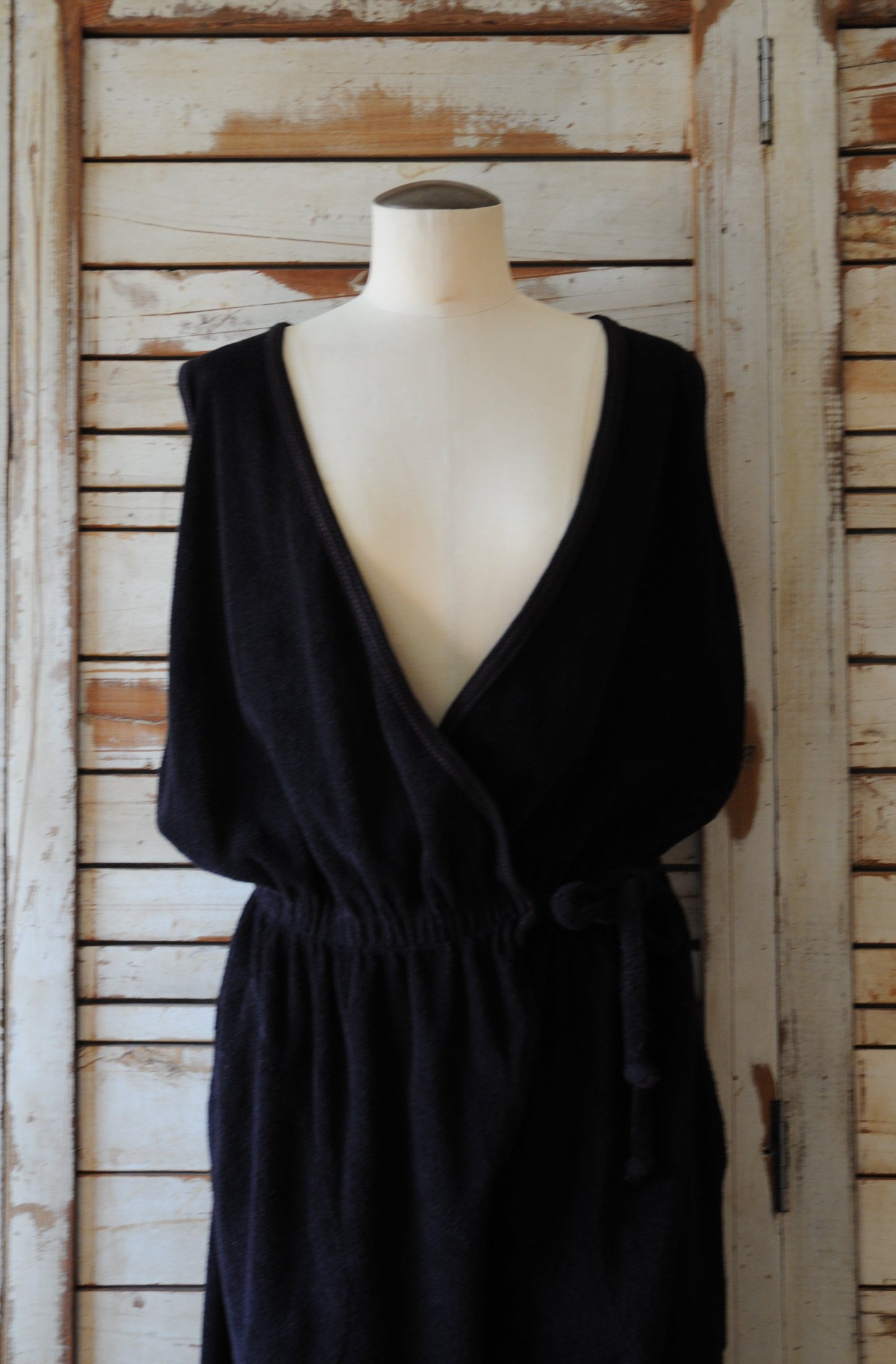 80's N/S Pile jumpsuit/BLACK