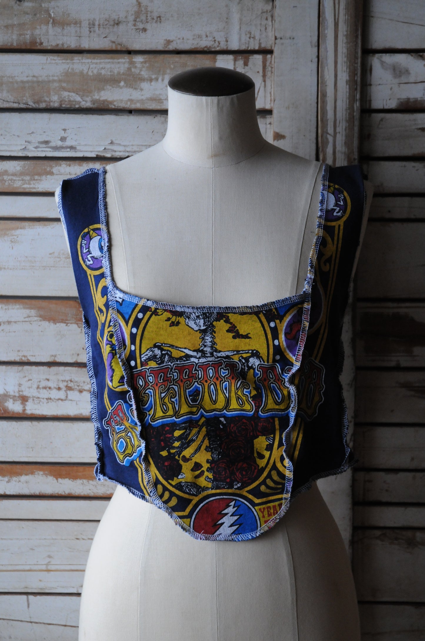 Reworked corset top/GREATFUL DEAD