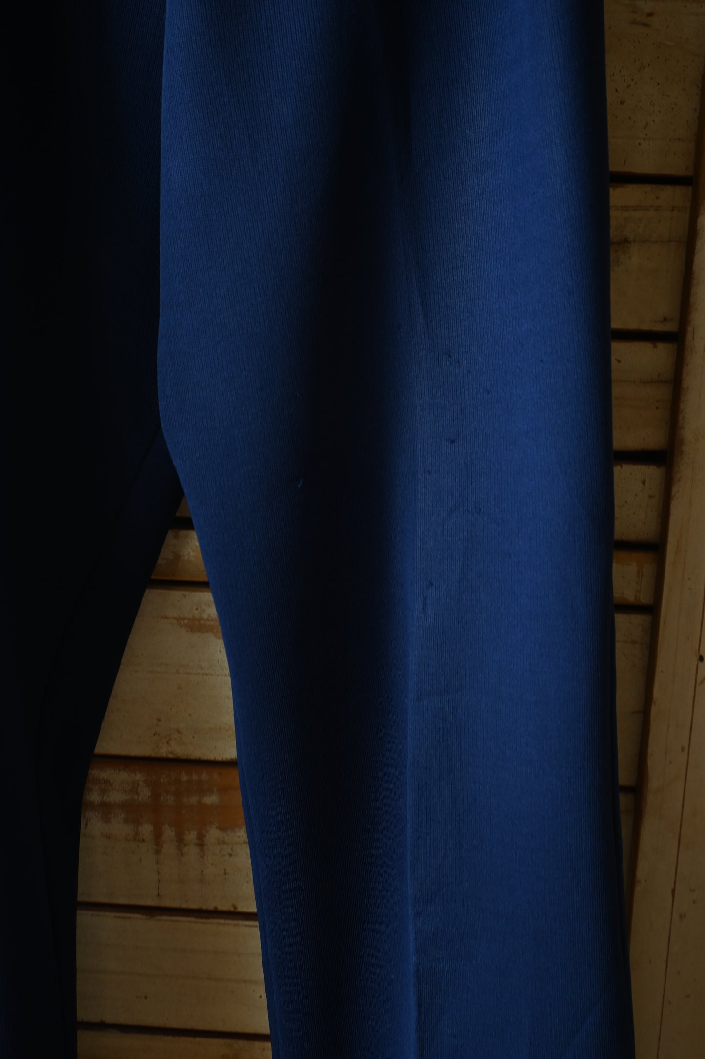 Flare poly pants/NAVY