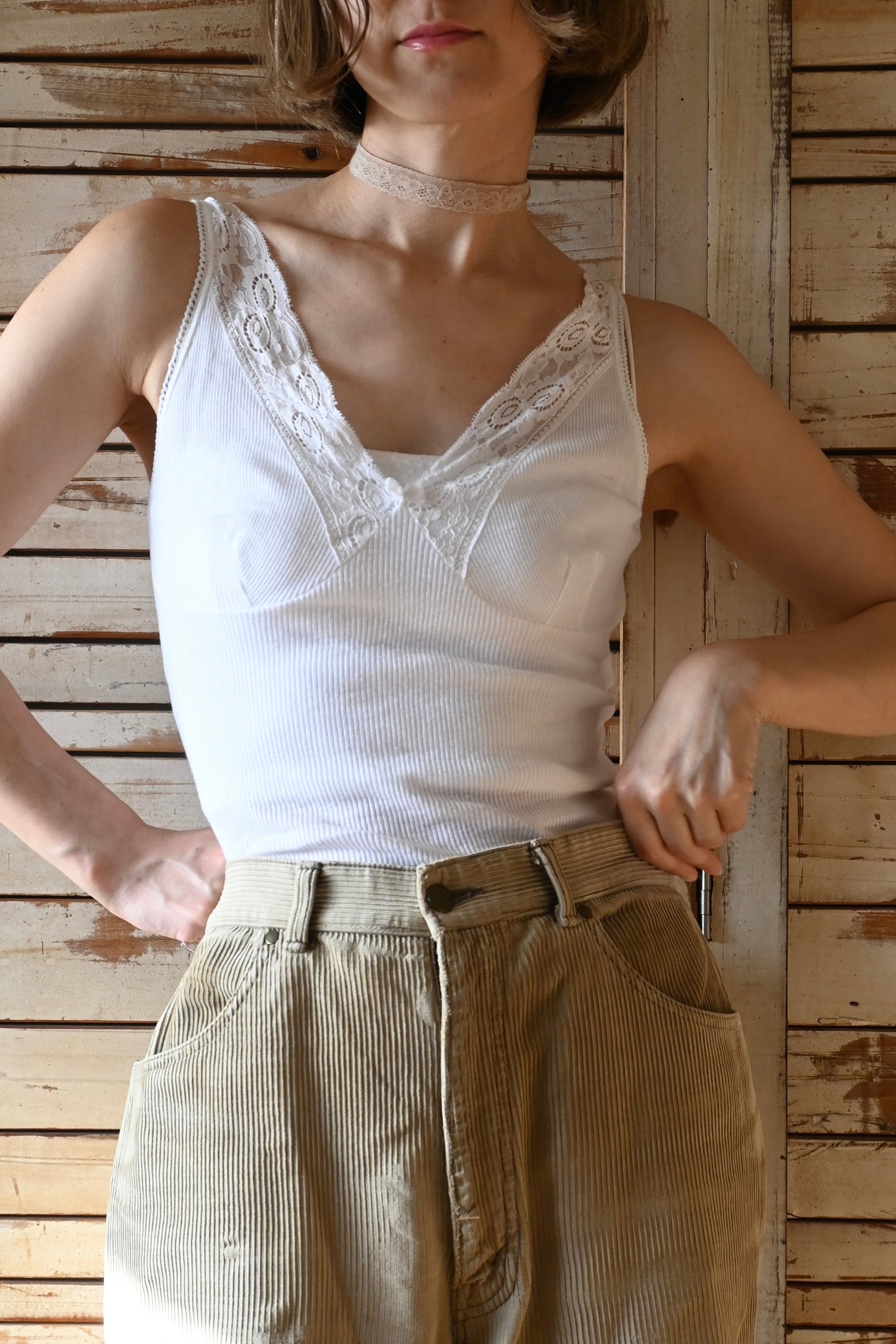 EURO Cotton lace camisole