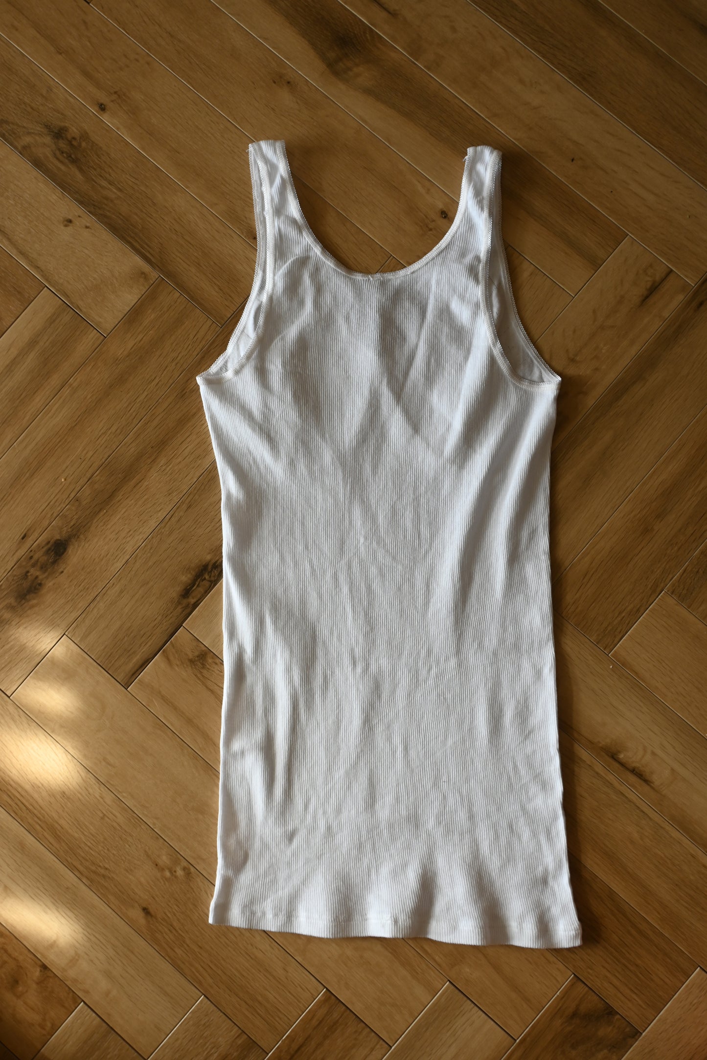 EURO Cotton rib camisole/WHITE