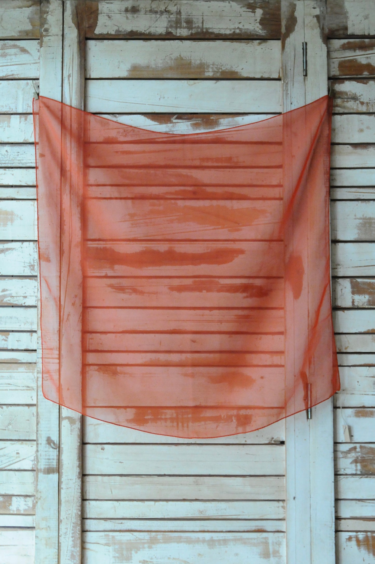 See through scarf/ORANGE