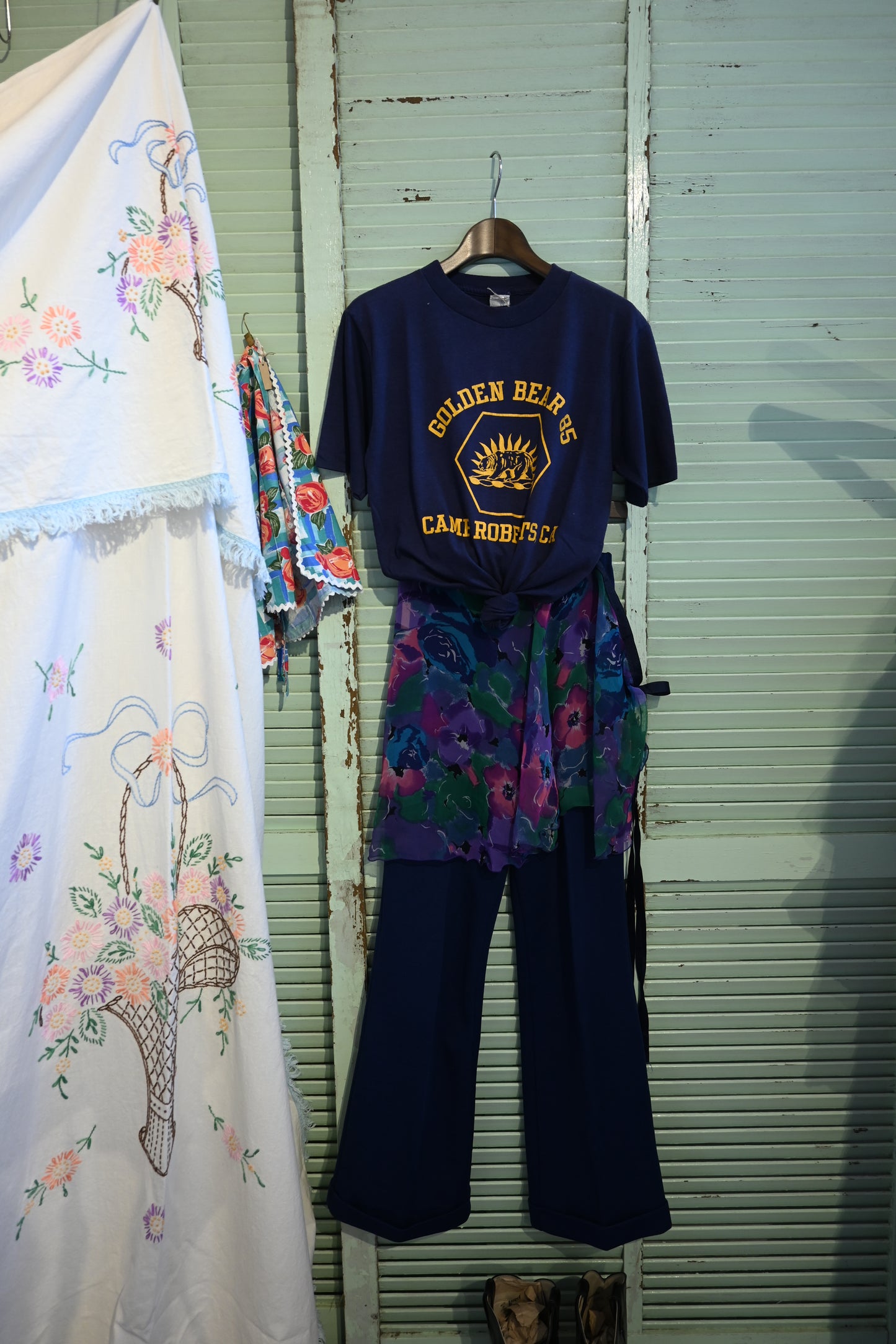 Floral sheer wrap