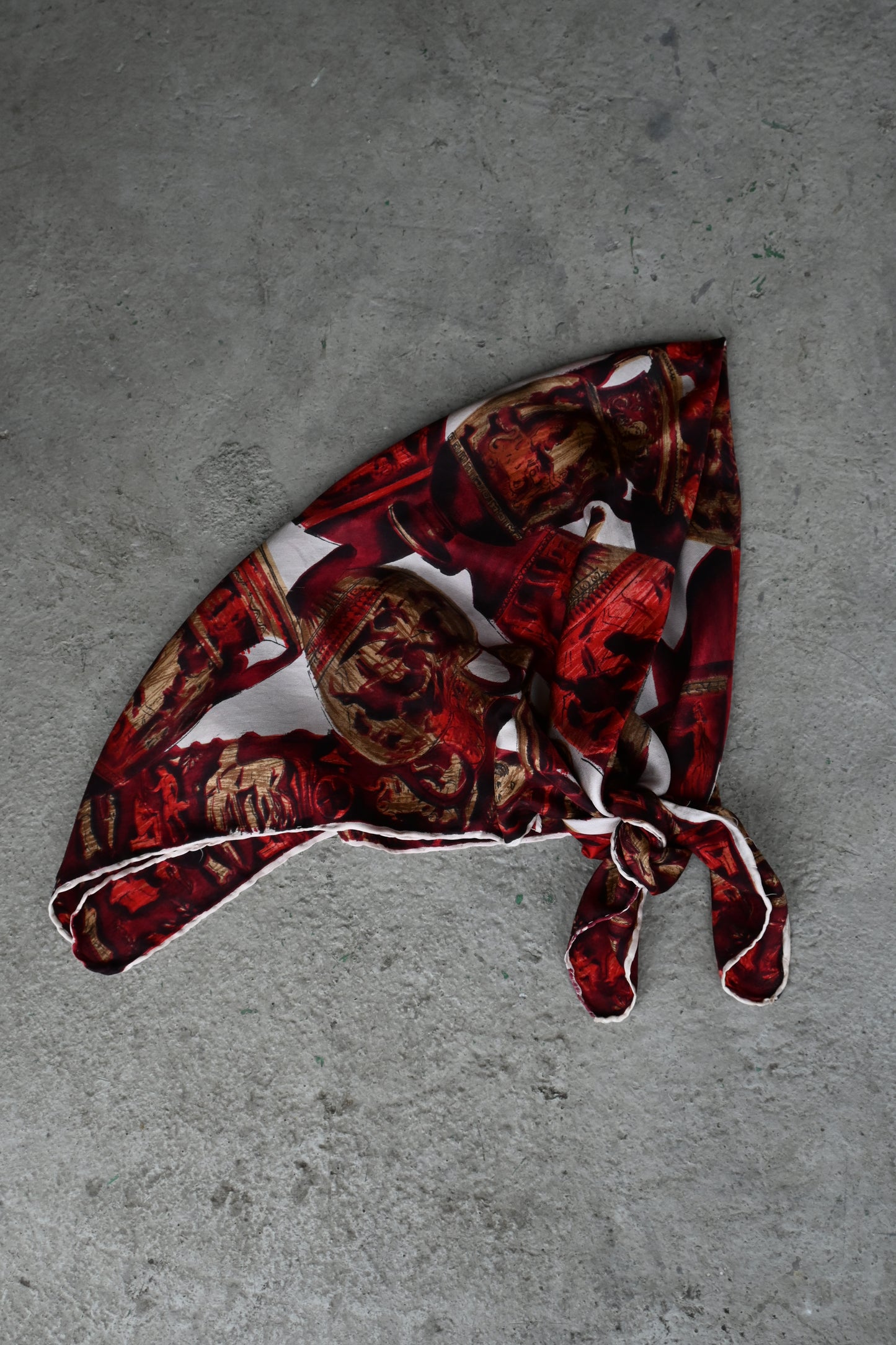 Vintage silk scarf/AMPHORA